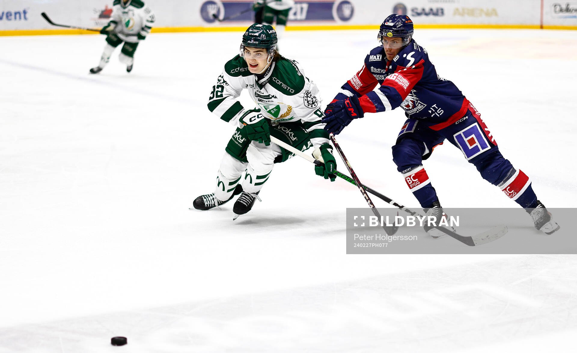 Färjestads Liam Öhgren och Linköpings Markus Ljungh