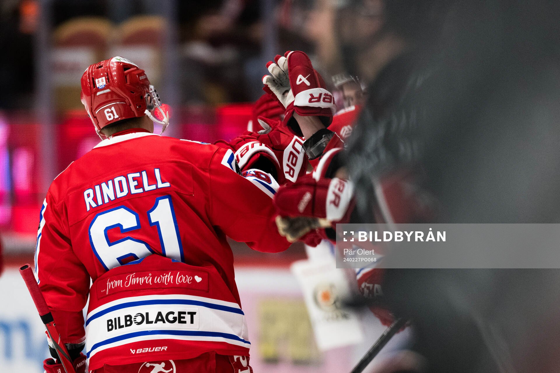 Timrås Axel Rindell jublar