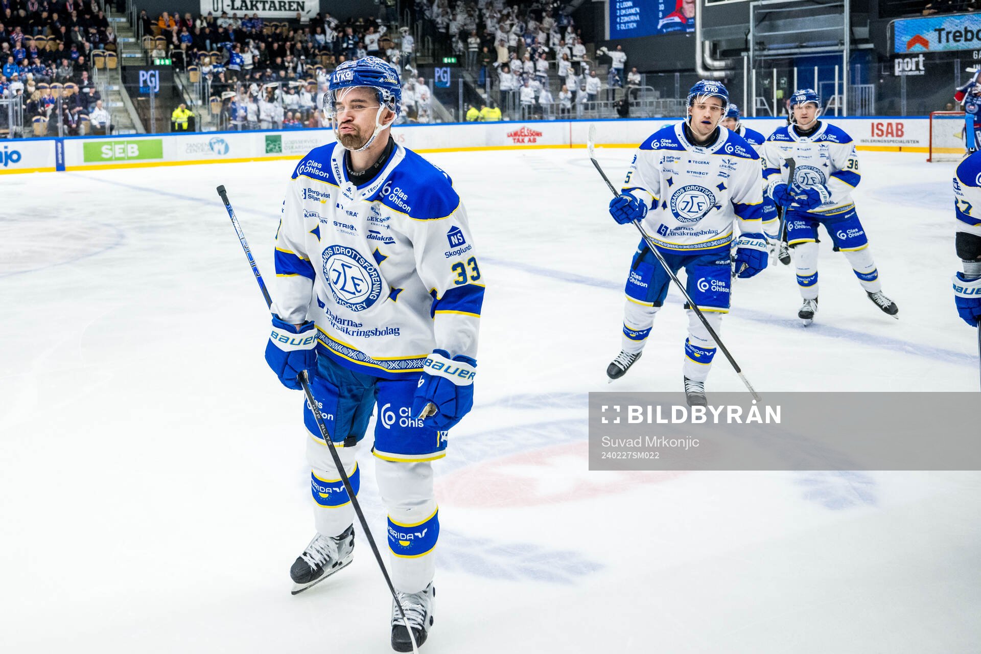 Leksands Eddie Larsson jublar