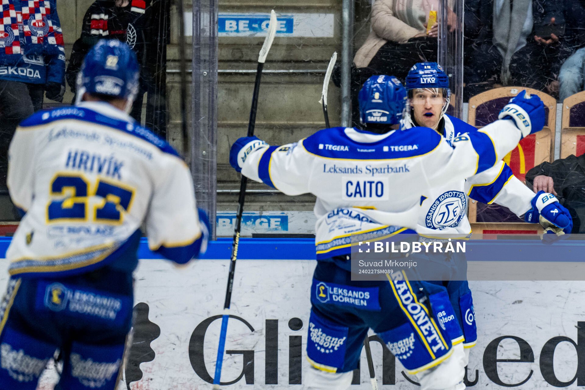 Leksands Max Veronneau jublar