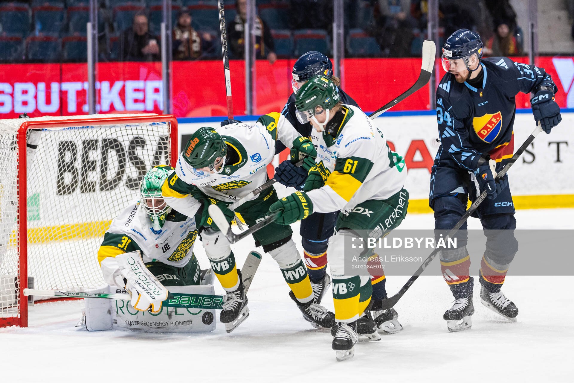Björklövens målvakt Niklas Svedberg, Carl-Johan Lerby