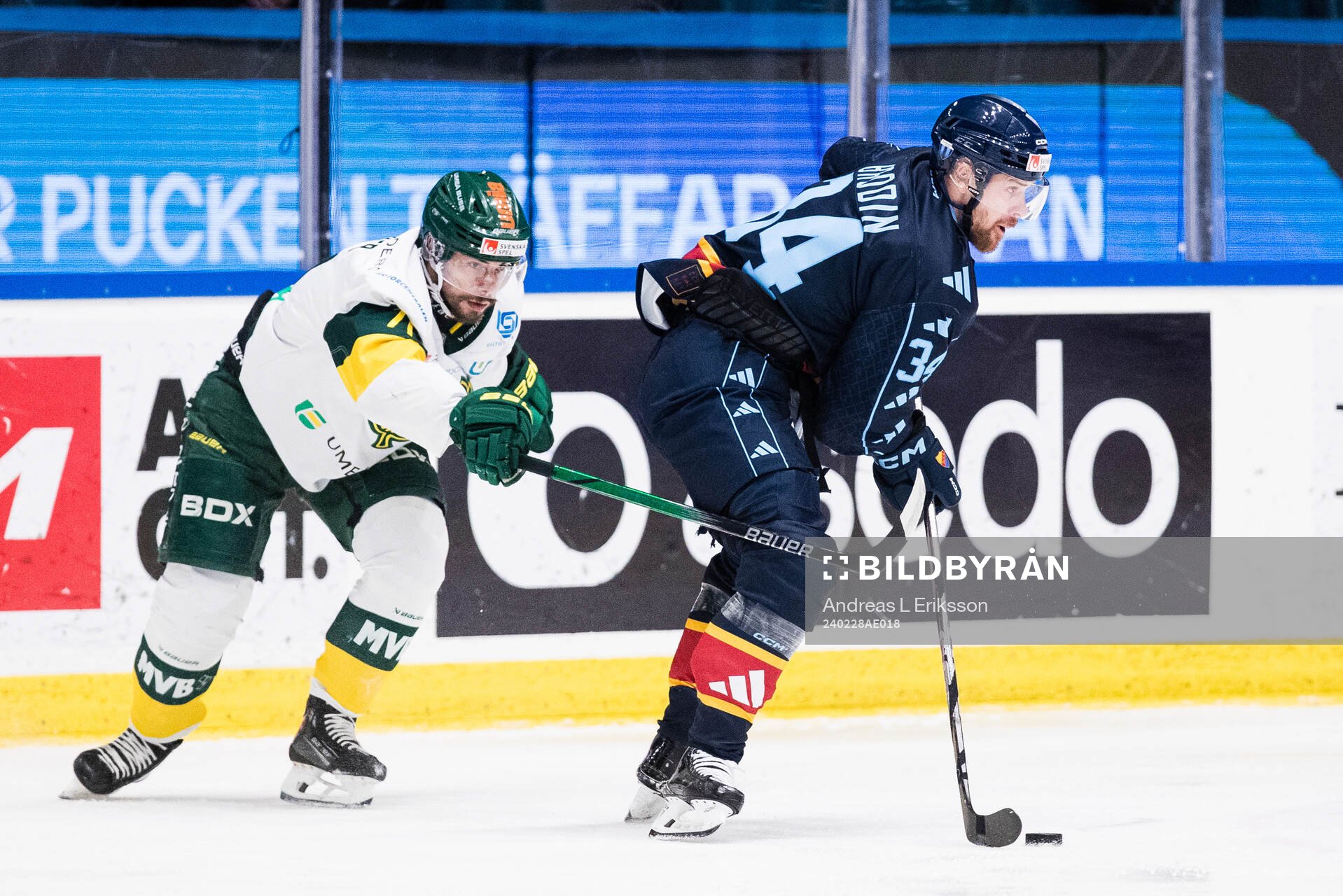 Björklövens Gustav Possler och Djurgårdens Daniel Brodin