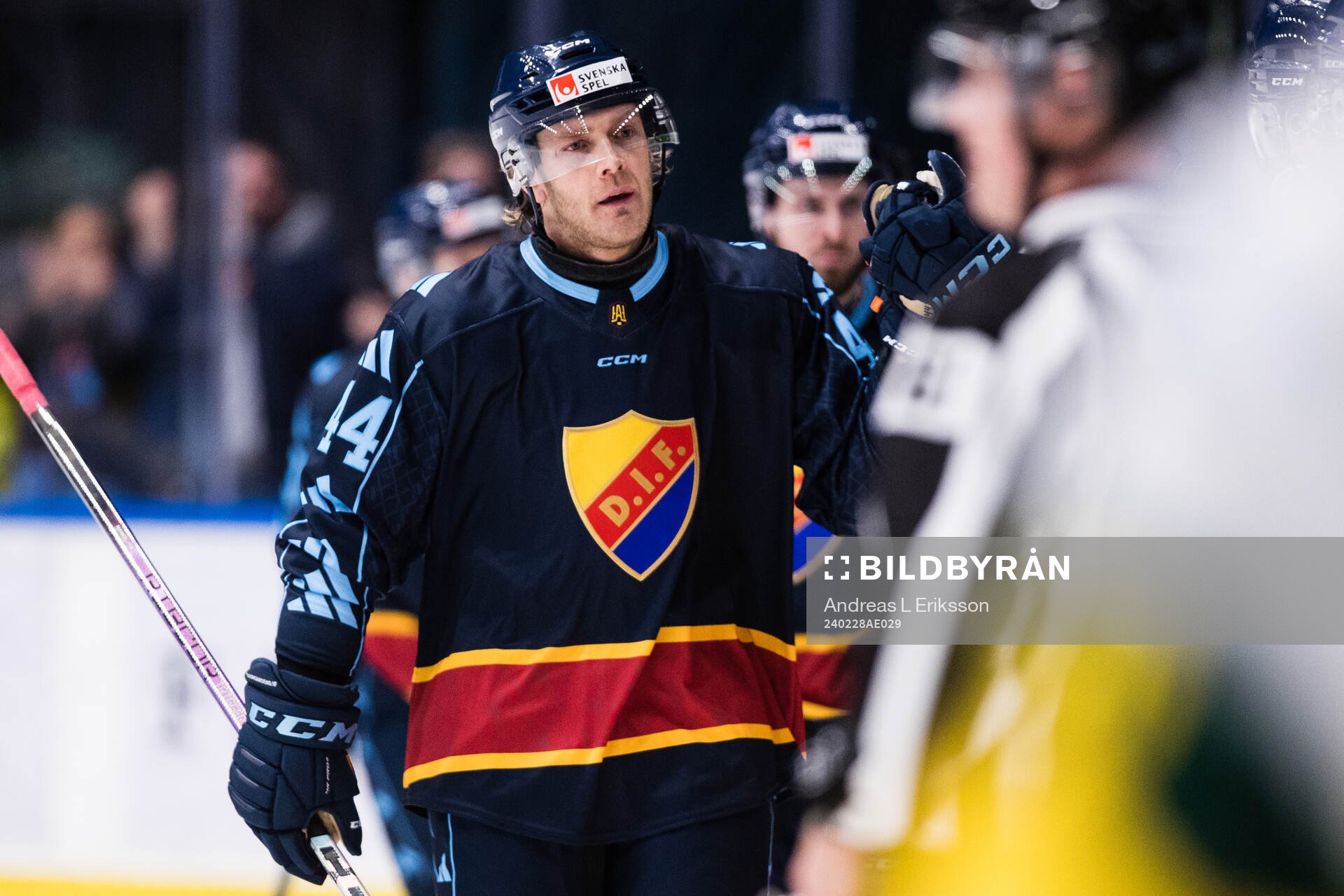 Djurgårdens Olle Liss jublar