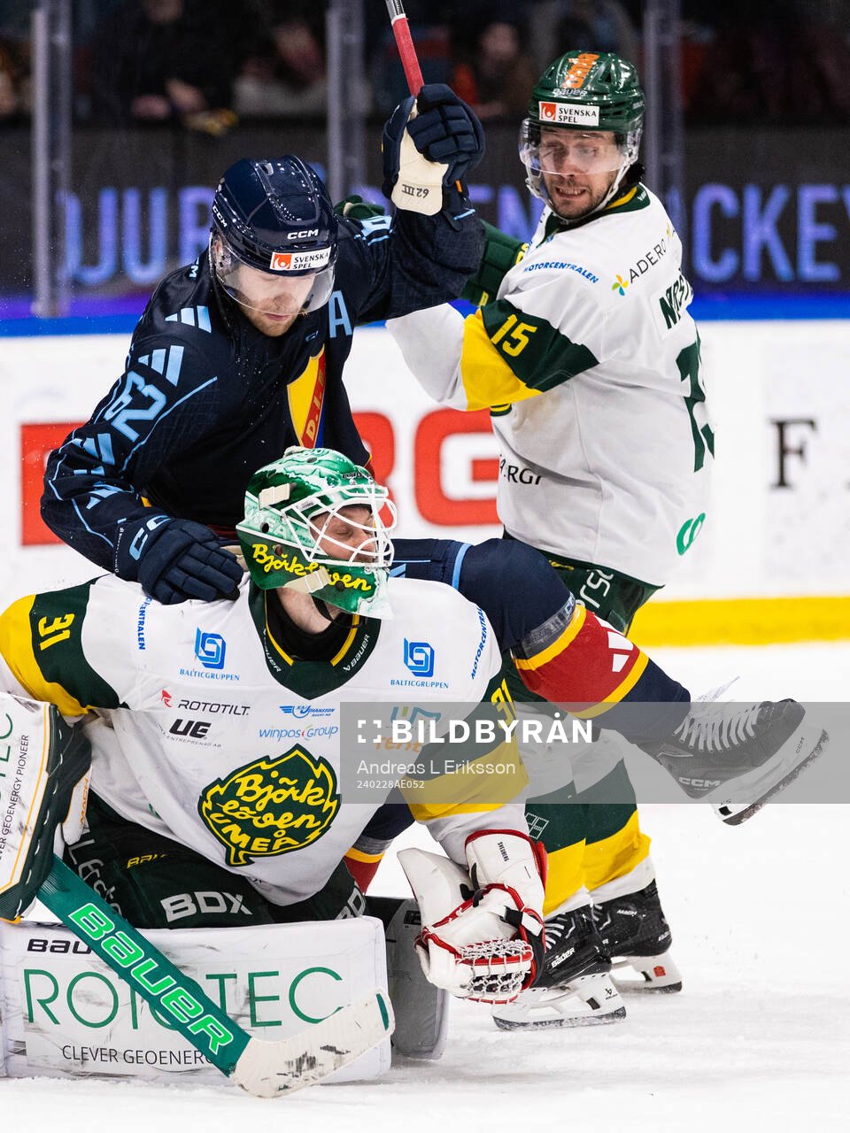 Björklövens målvakt Niklas Svedberg, Djurgårdens Wiktor