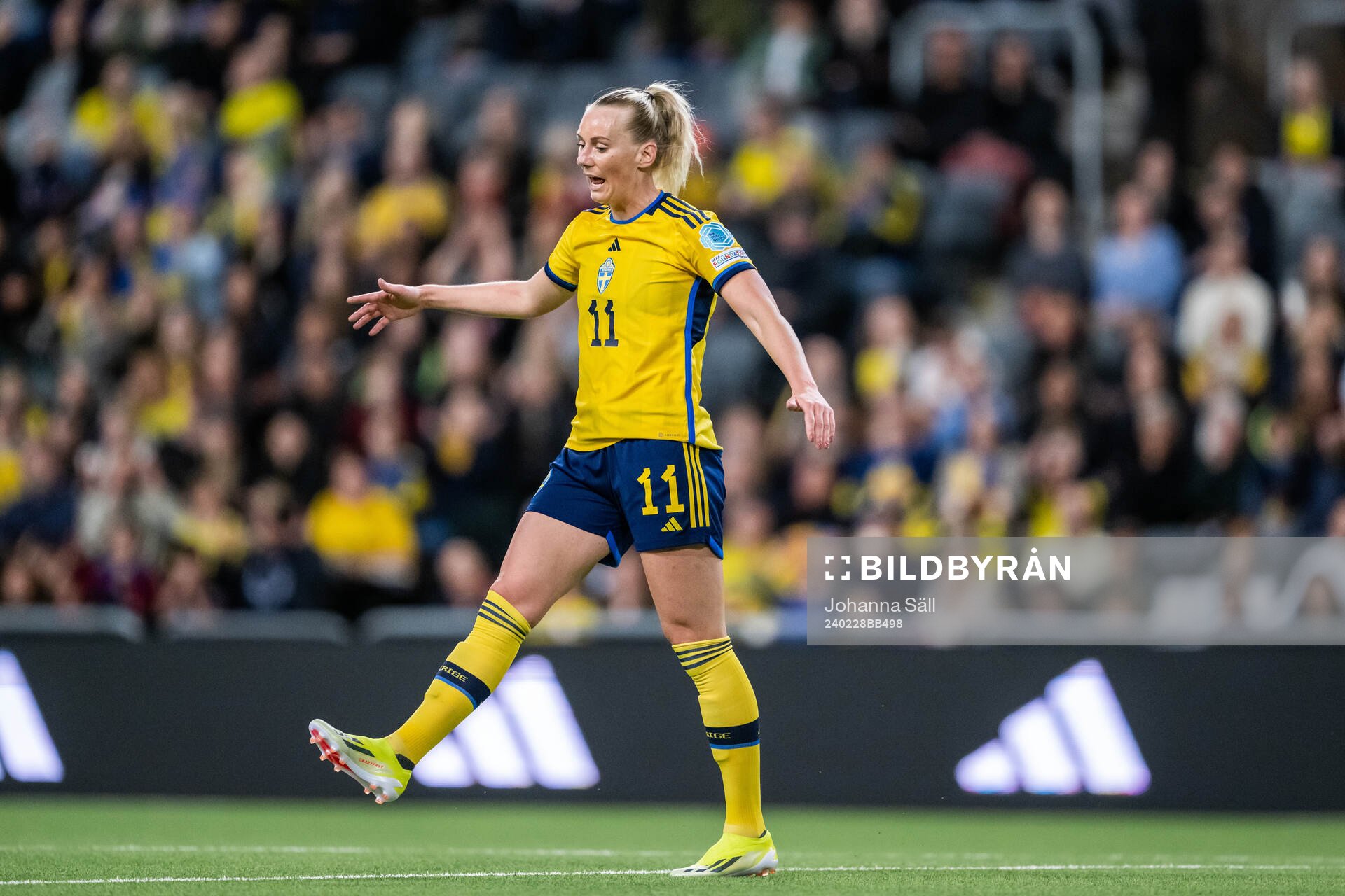 Stina Blackstenius of Sweden looks dejected