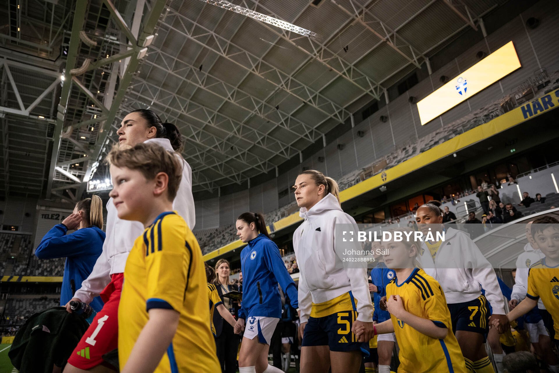 goalkeeper Zecira Musovic, Amanda Nildén and Madelen