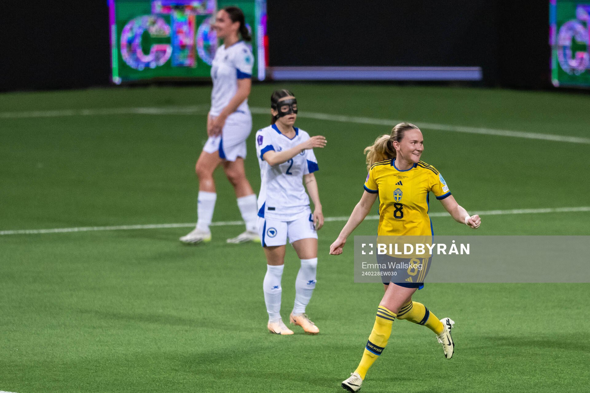 Matilda Vinberg of Sweden celebrates