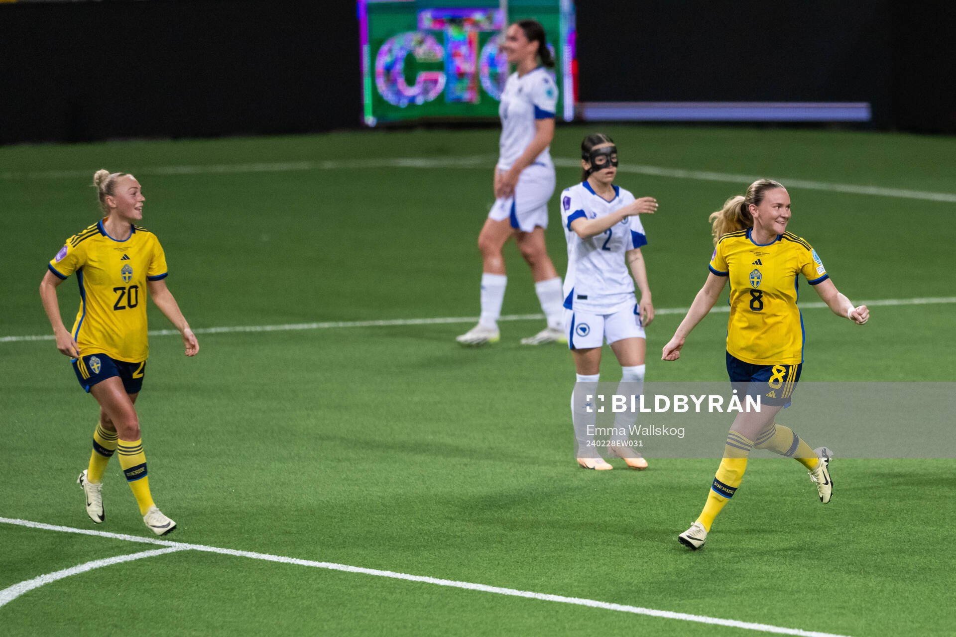 Matilda Vinberg of Sweden celebrates
