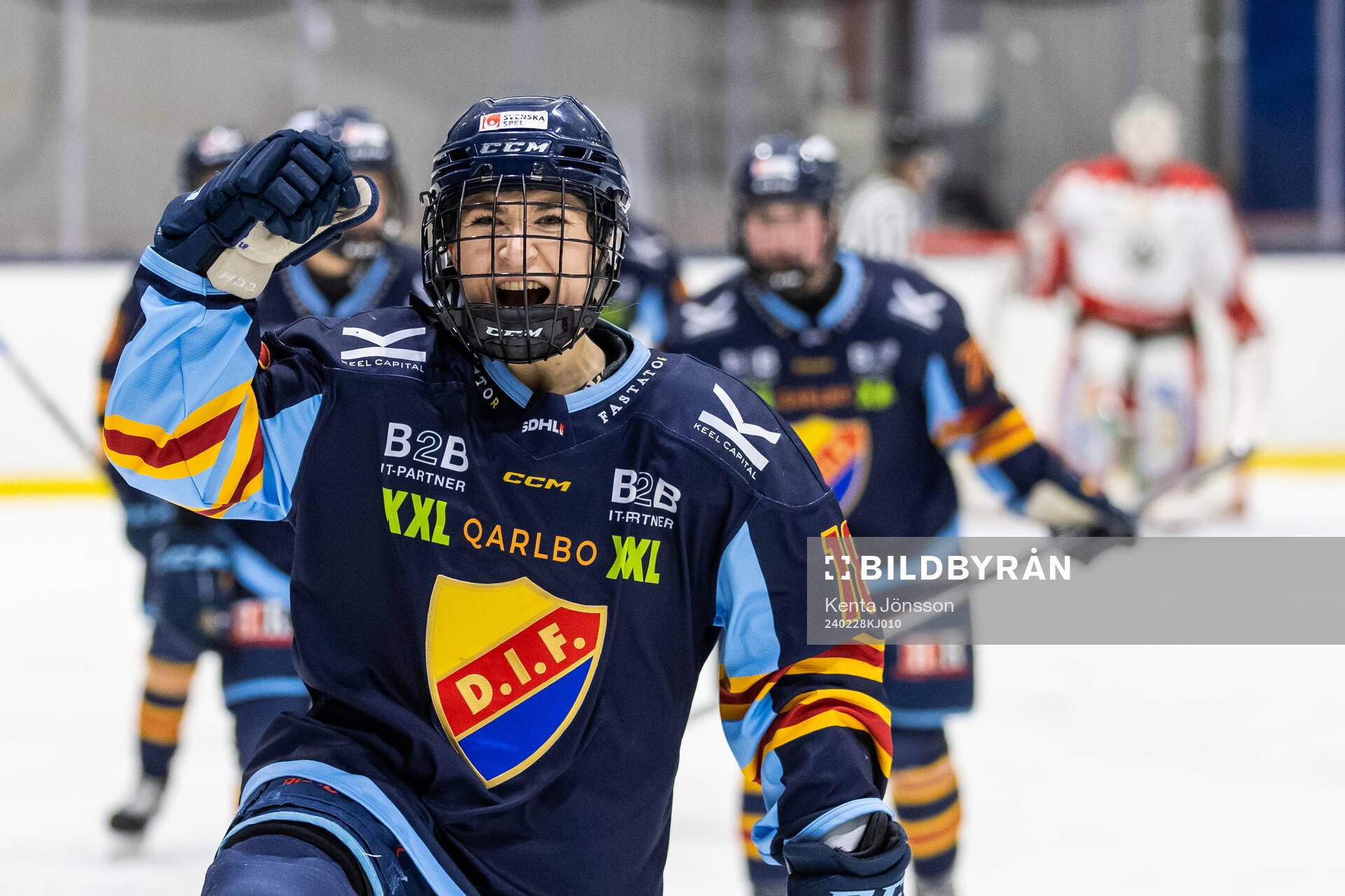 Djurgårdens Alice Östensson jublar