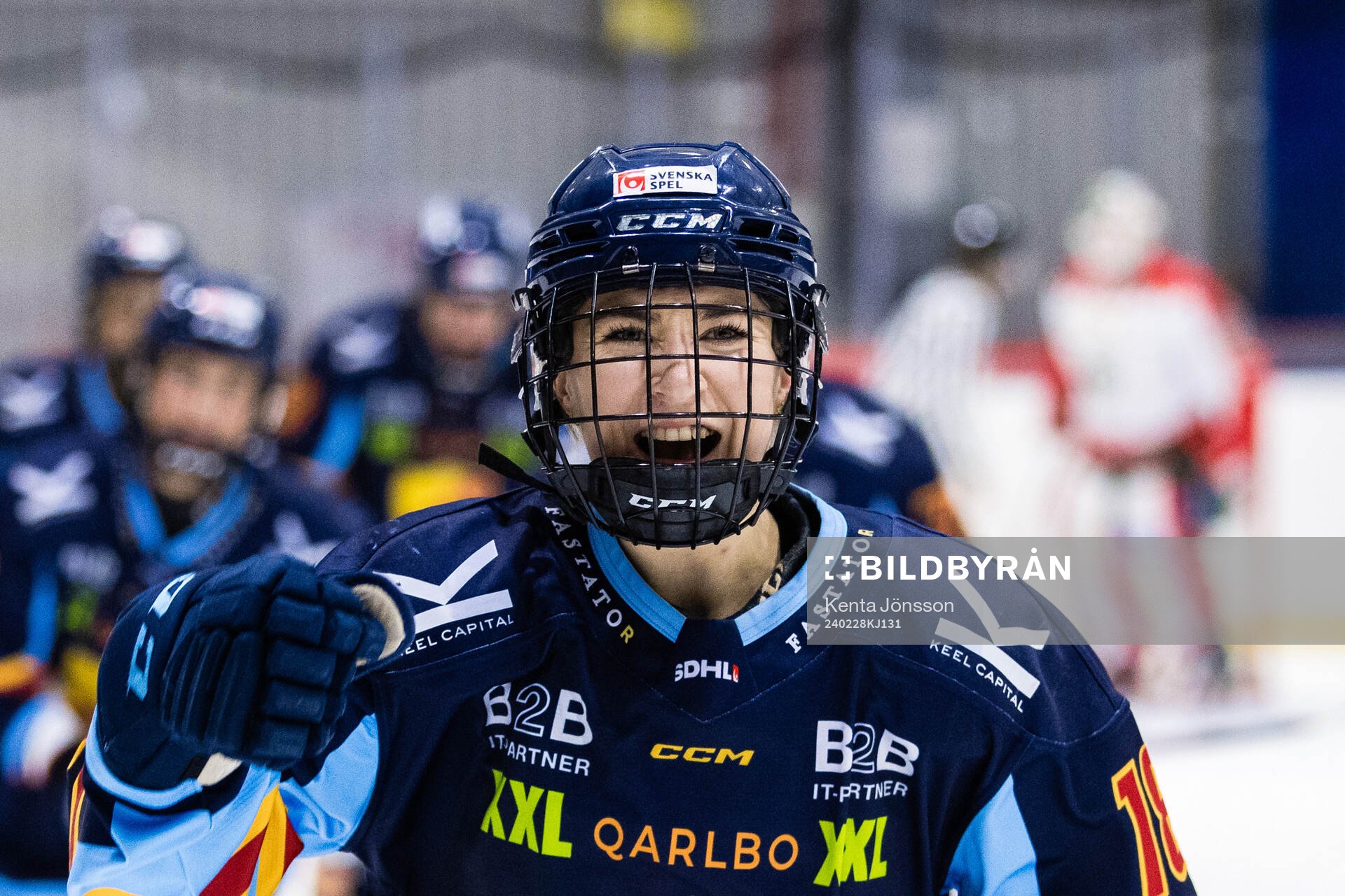 Djurgårdens Alice Östensson jublar