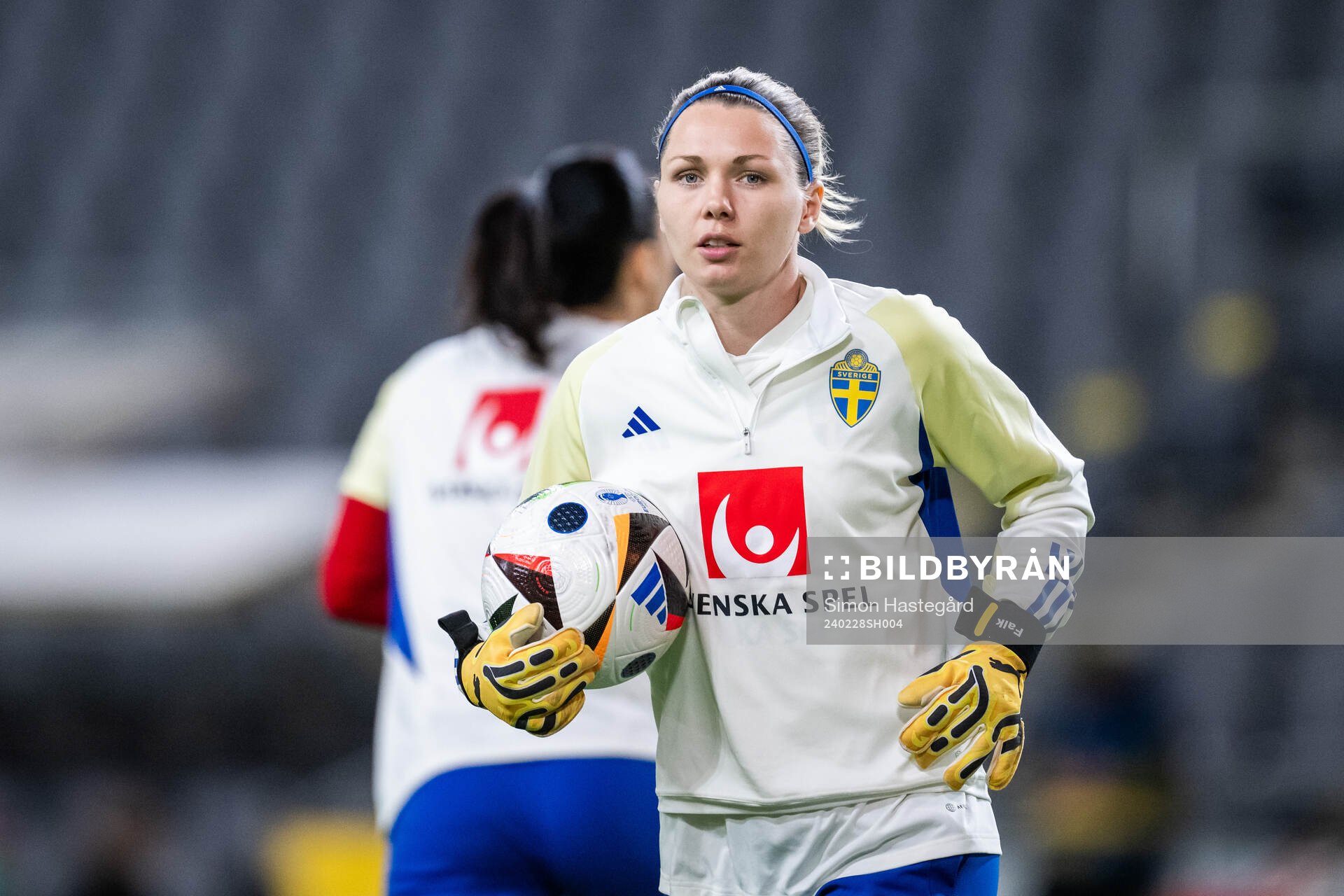 Goalkeeper Jennifer Falk of Sweden