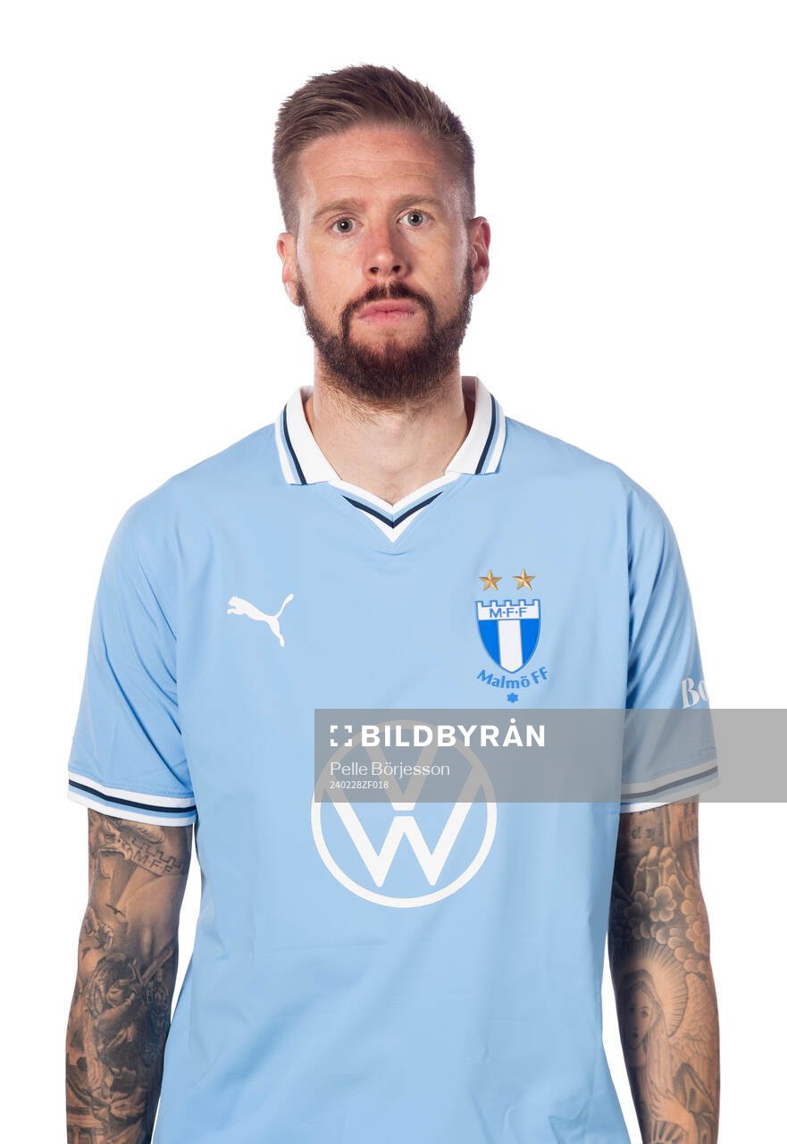 Malmös Pontus Jansson poserar för ett porträtt den 28 februari 2024 i Malmö.