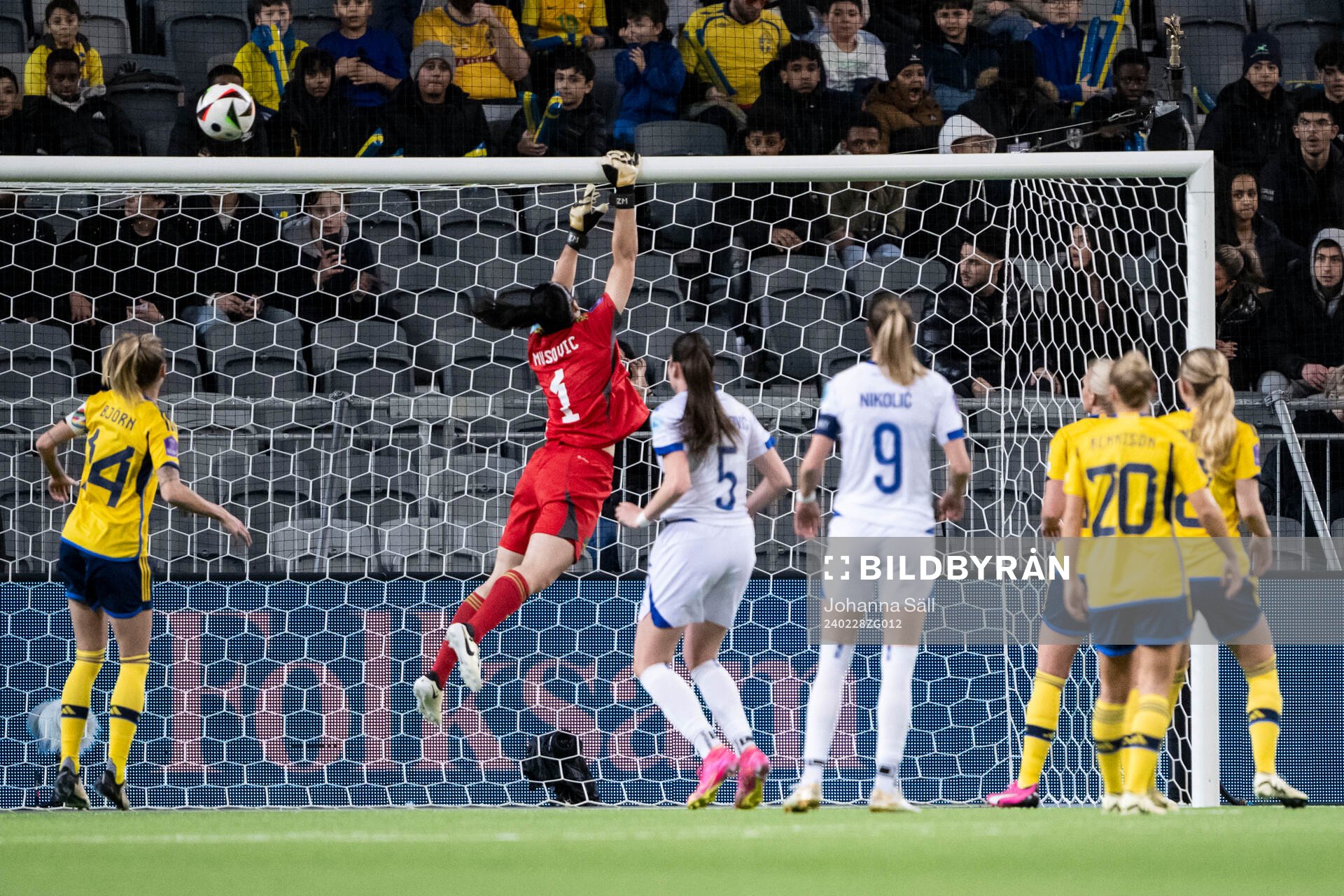 goalkeeper Zecira Musovic of Sweden