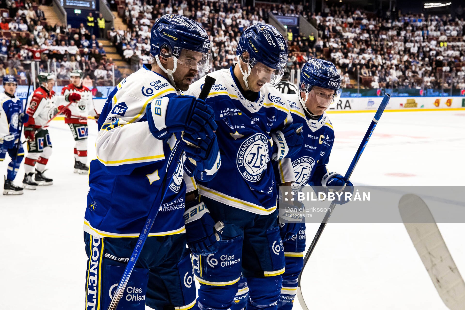 Leksands Eddie Larsson, Jon Knuts och Patrik Zackrisson
