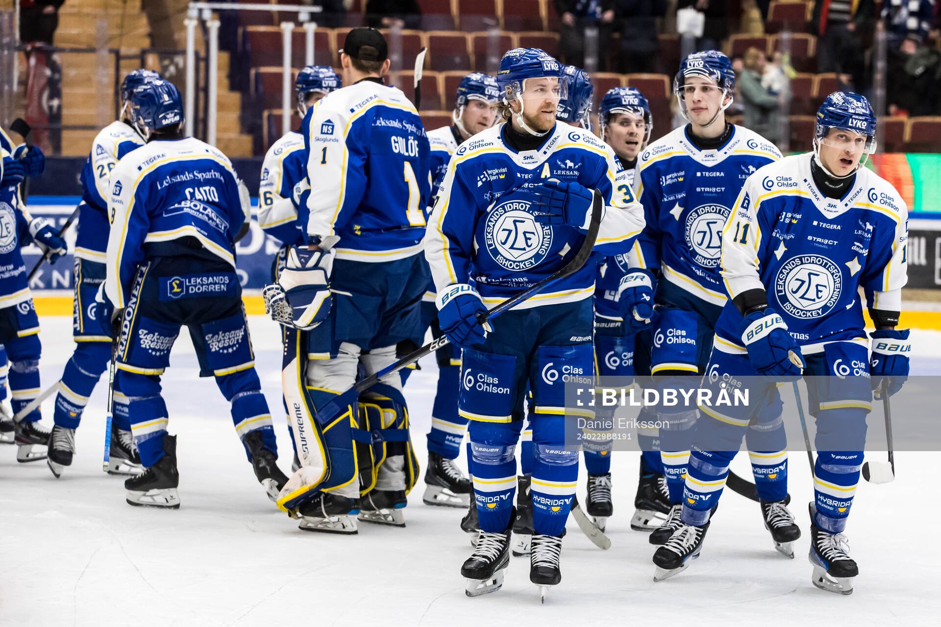 Leksands spelarna jublar