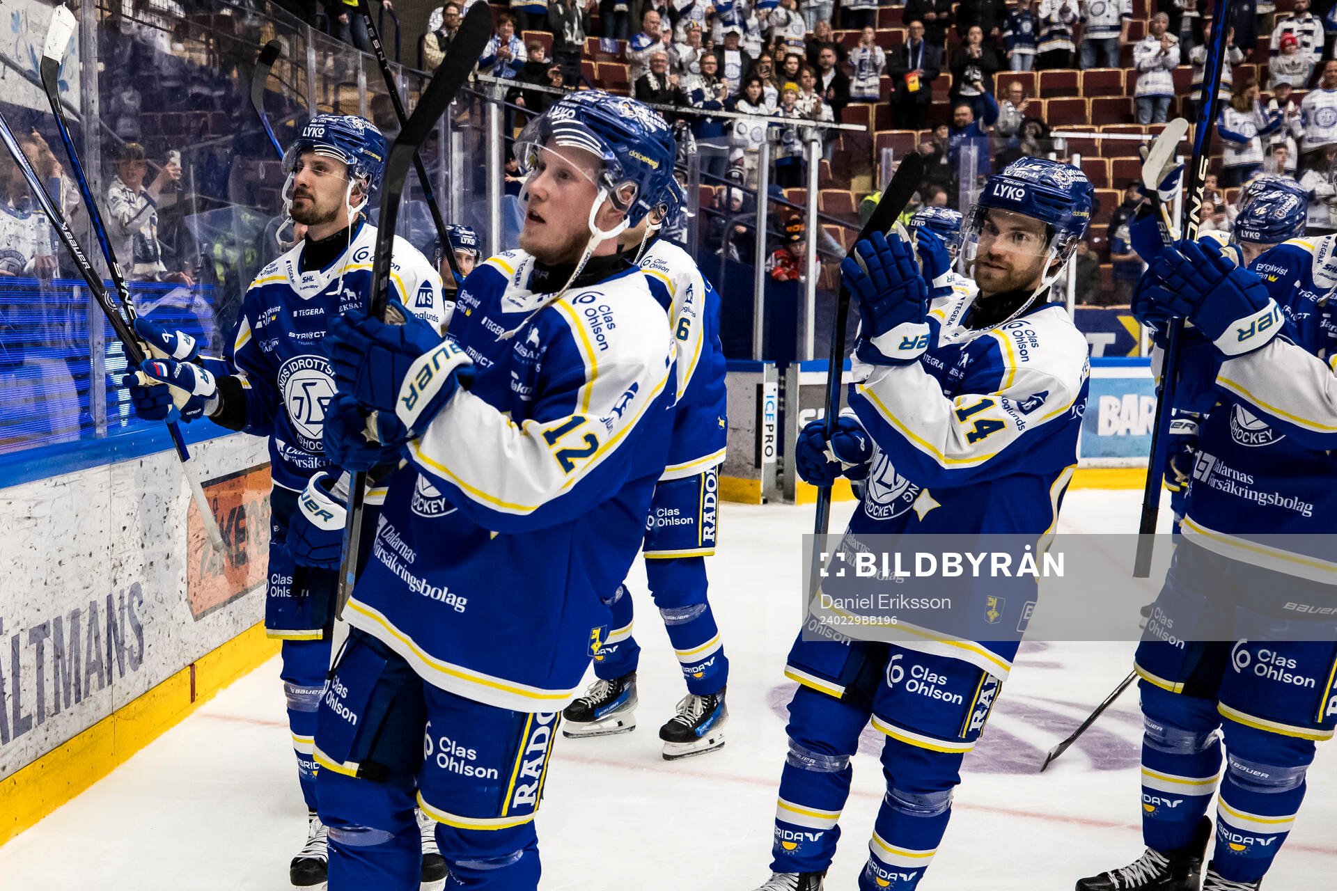 Leksands spelarna jublar