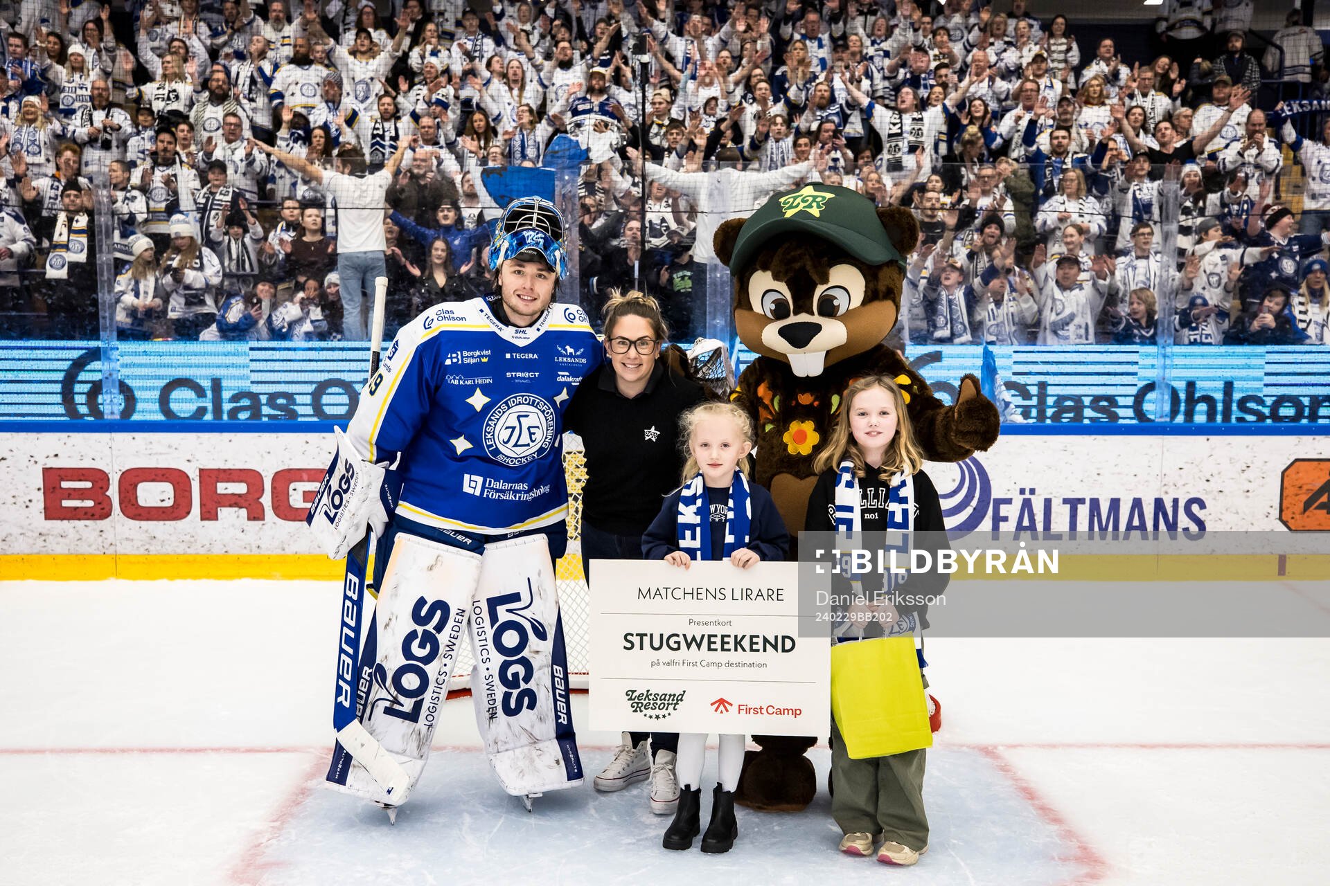 Leksands målvakt Filip Larsson utsedd till matchens lirare