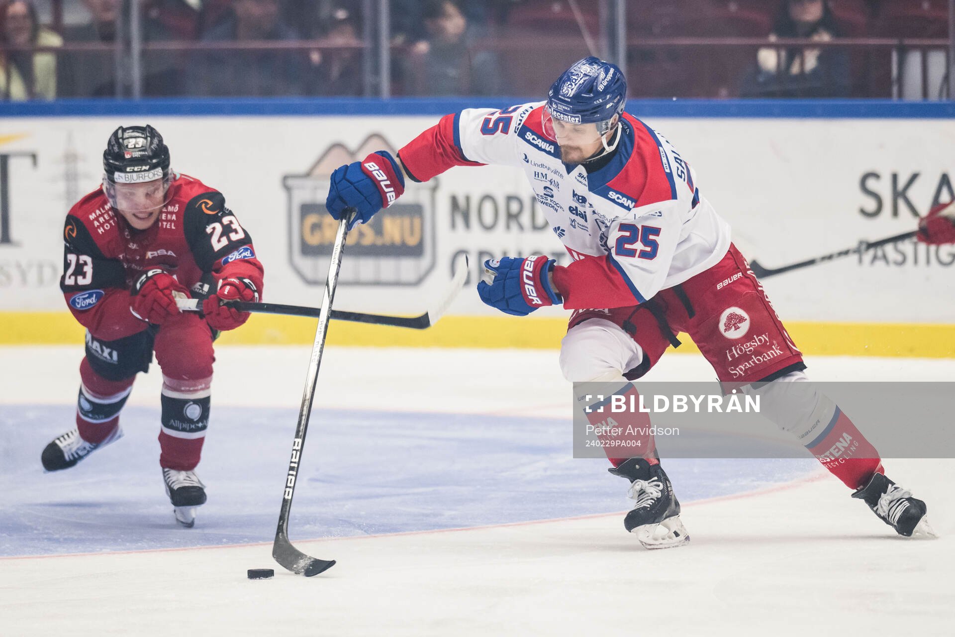 Malmö Redhawks Christoffer Forsberg och Oskarshamns