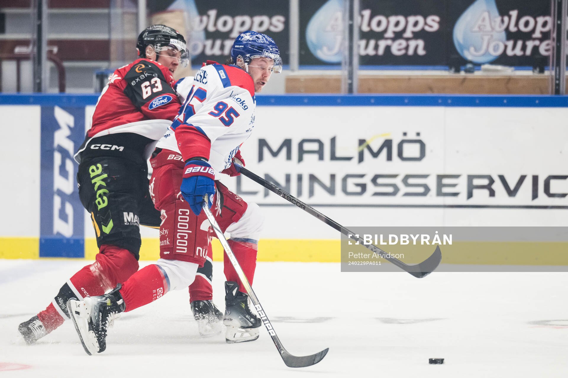 Malmö Redhawks Fredrik Händemark och Oskarshamns Nick