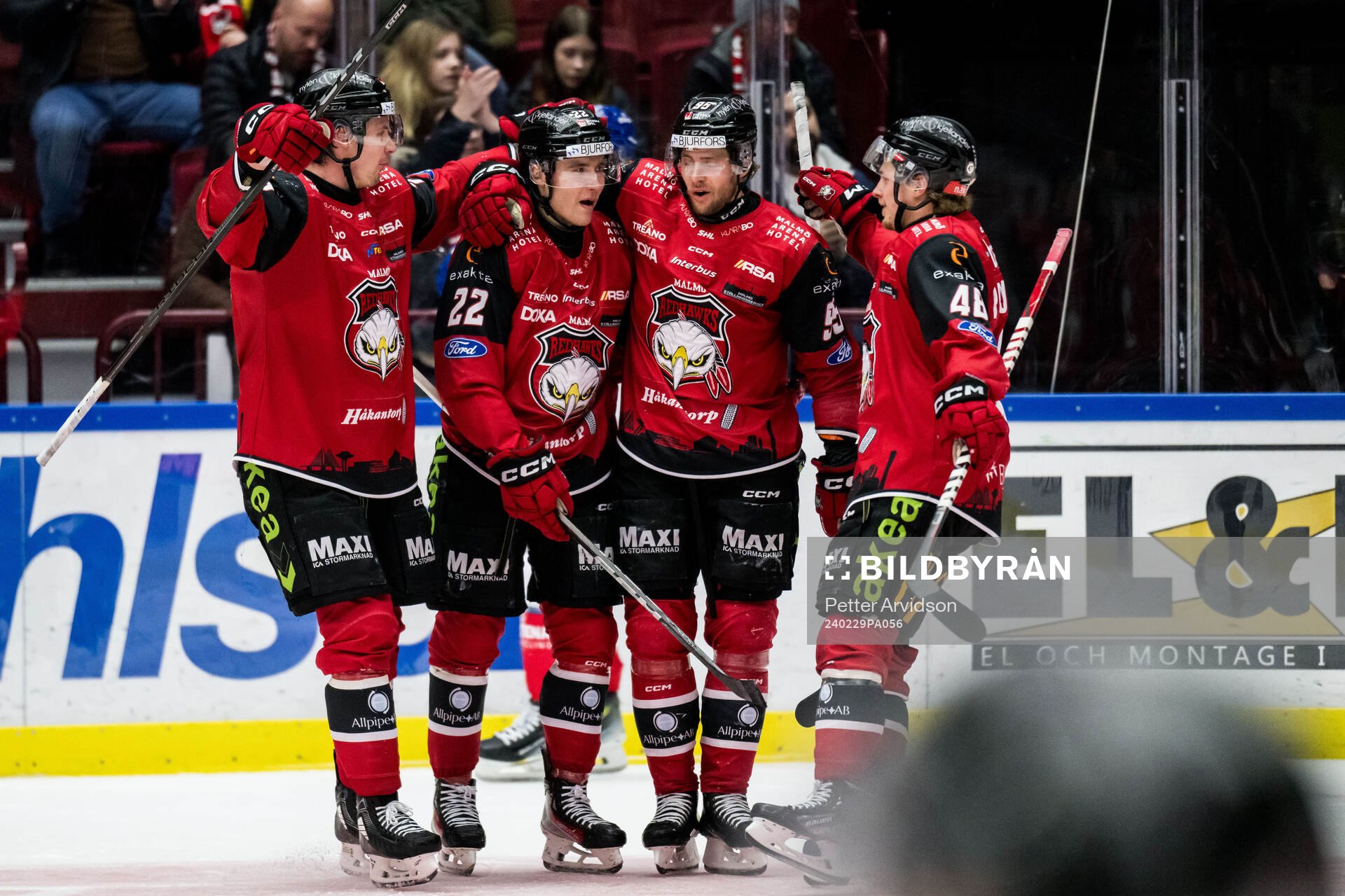 Malmö Redhawks Adam Ollas Mattsson, Janne Kuokkanen, Carl