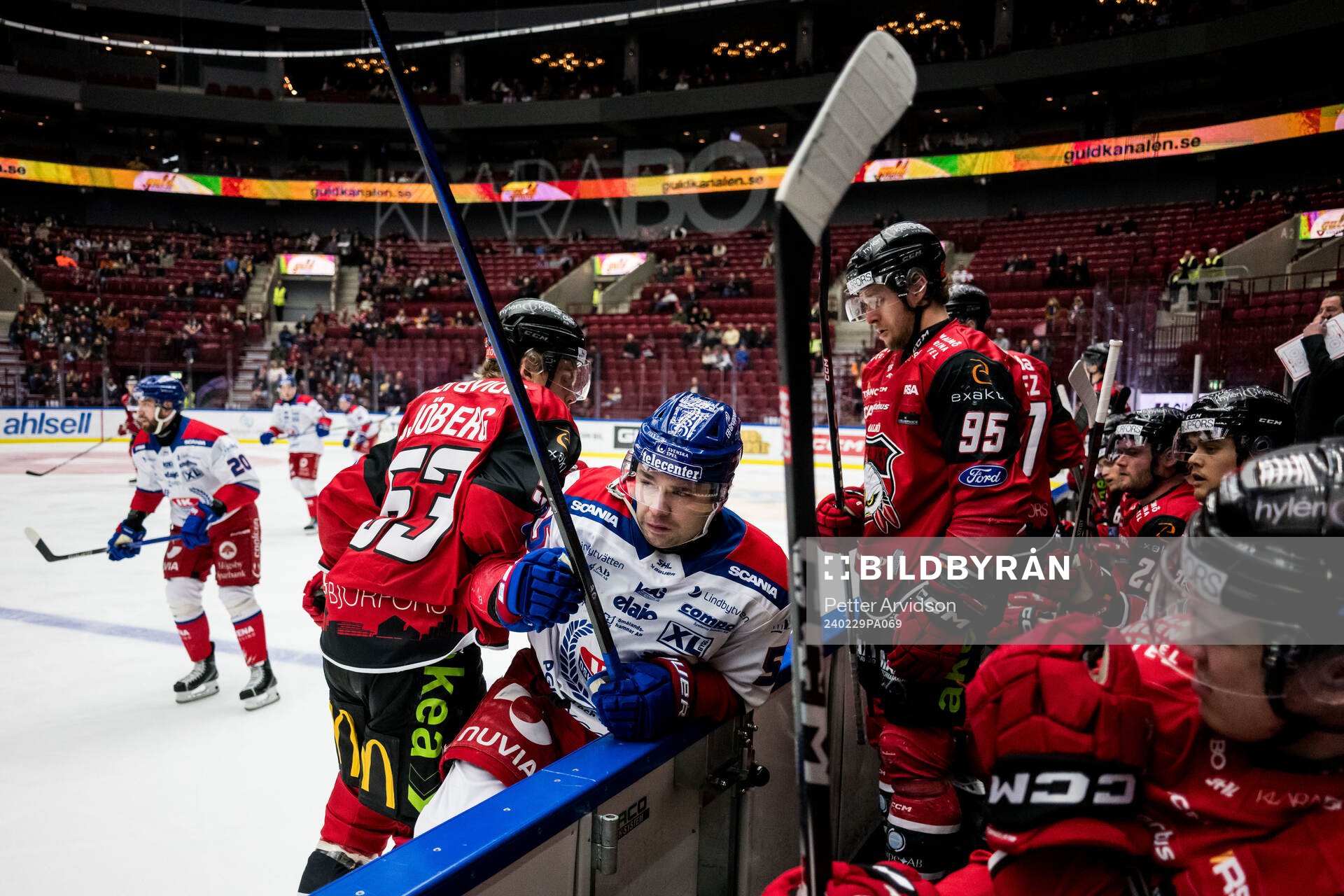 Malmö Redhawks Albert Sjöberg och Oskarshamns David