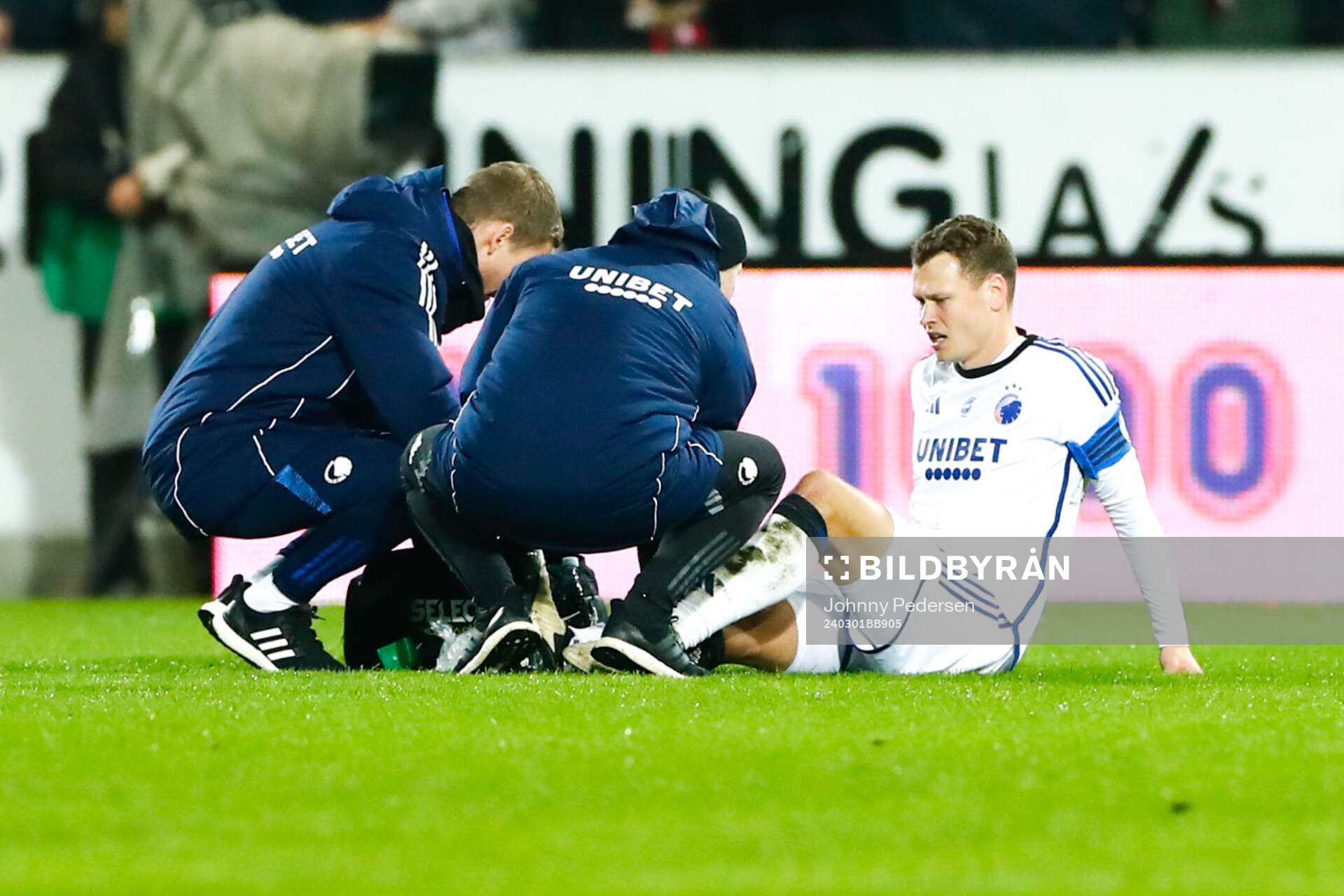 Viktor Claesson of FC Copenhagen in pain
