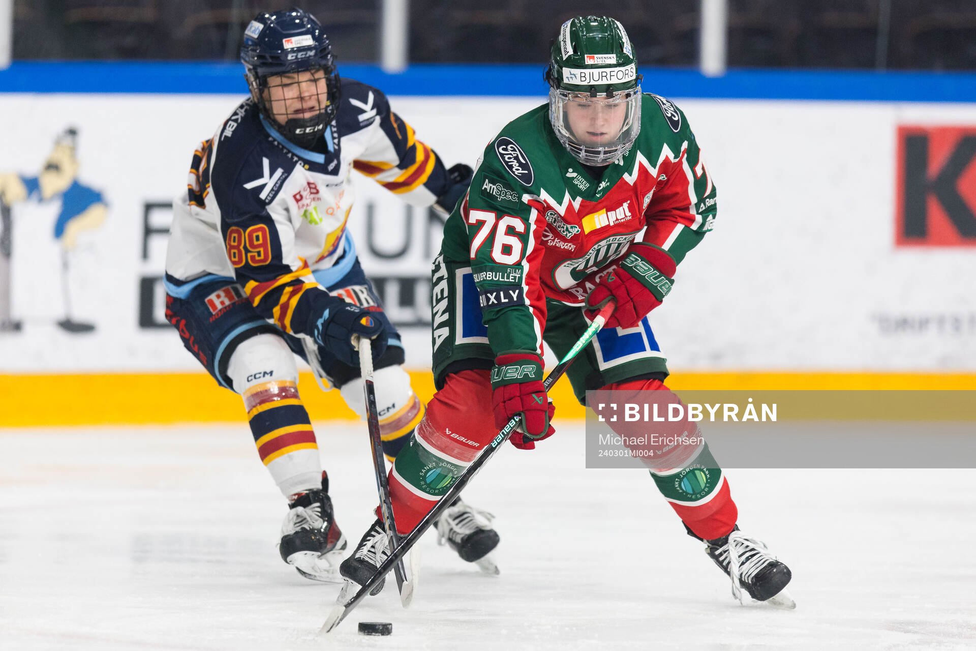 Djurgårdens Nicole Hall och Frölundas Liliane Perreault