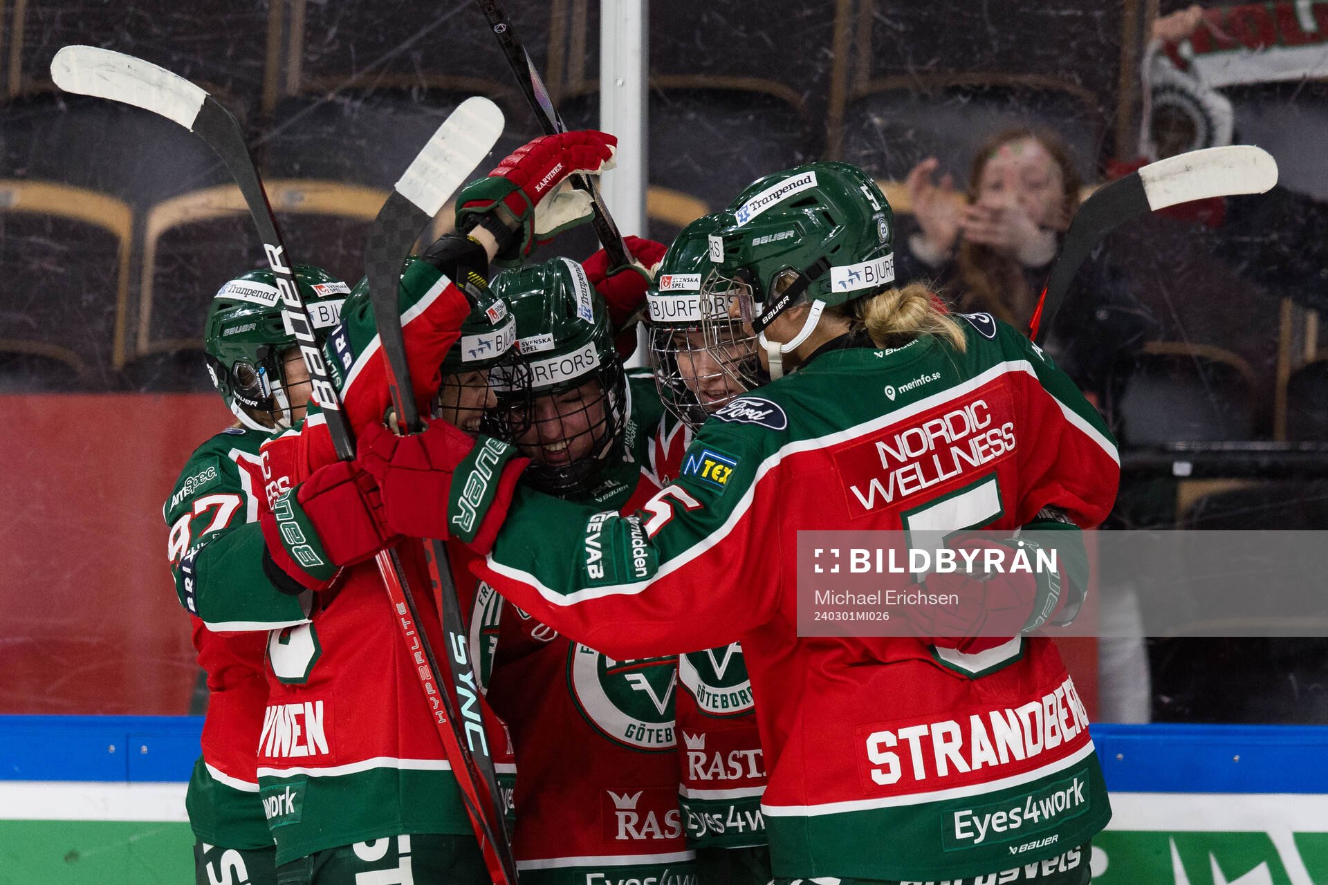 Frölundas Andrea Dalen jublar