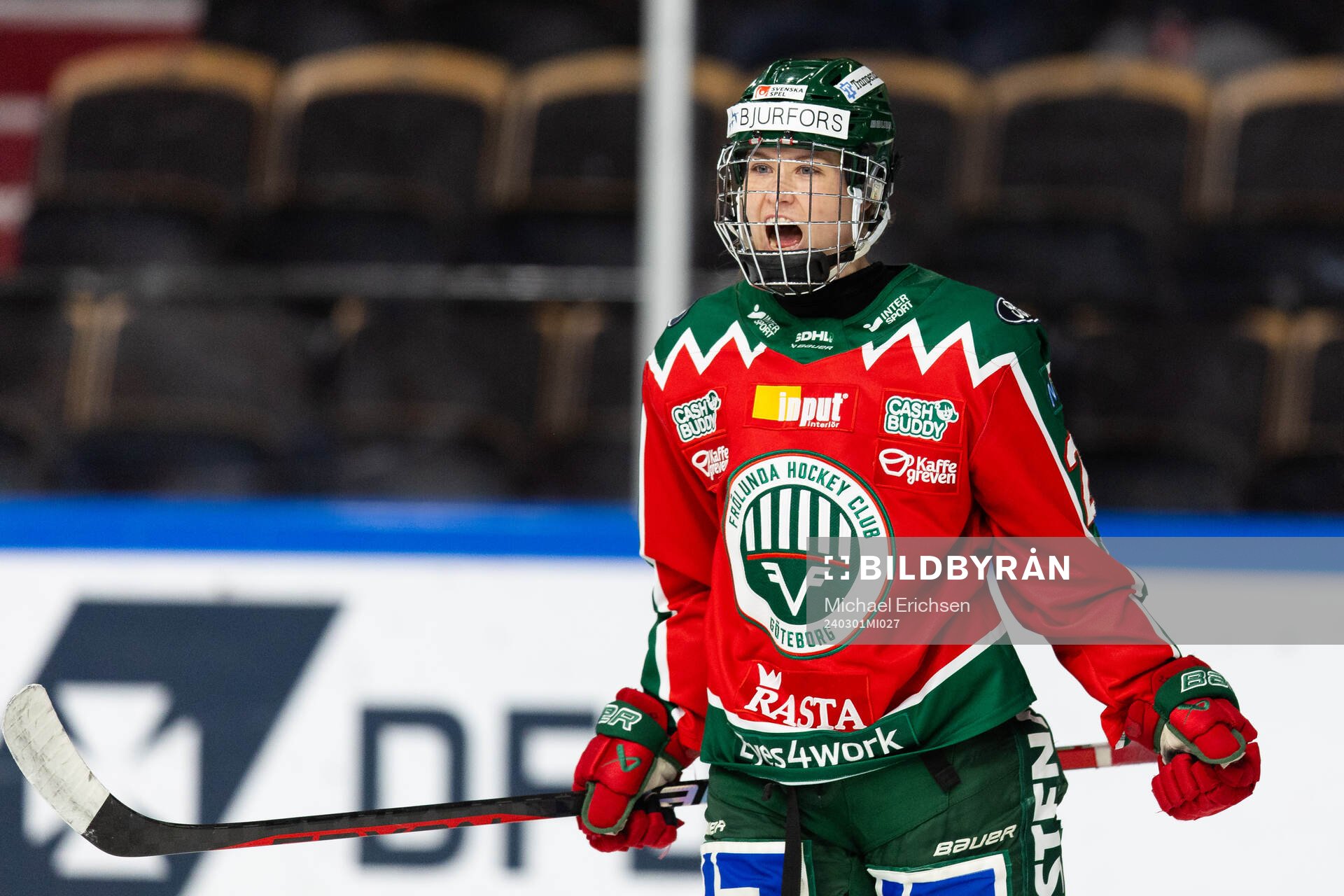 Frölundas Andrea Dalen jublar