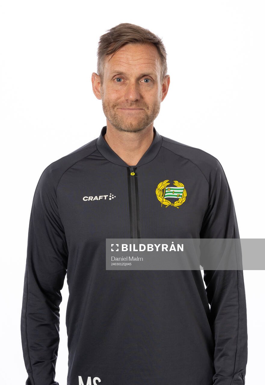 Hammarbys tränare Martin Sjögren poserar för ett porträtt den 1 mars 2024 i Stockholm.