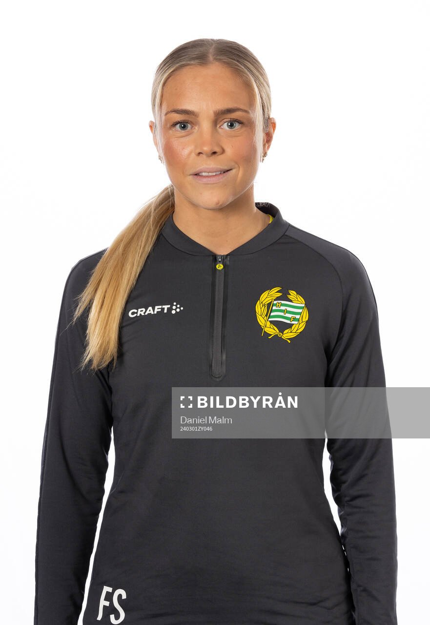 Hammarbys fysioterapeut Filippa Sparf poserar för ett porträtt den 1 mars 2024 i Stockholm.
