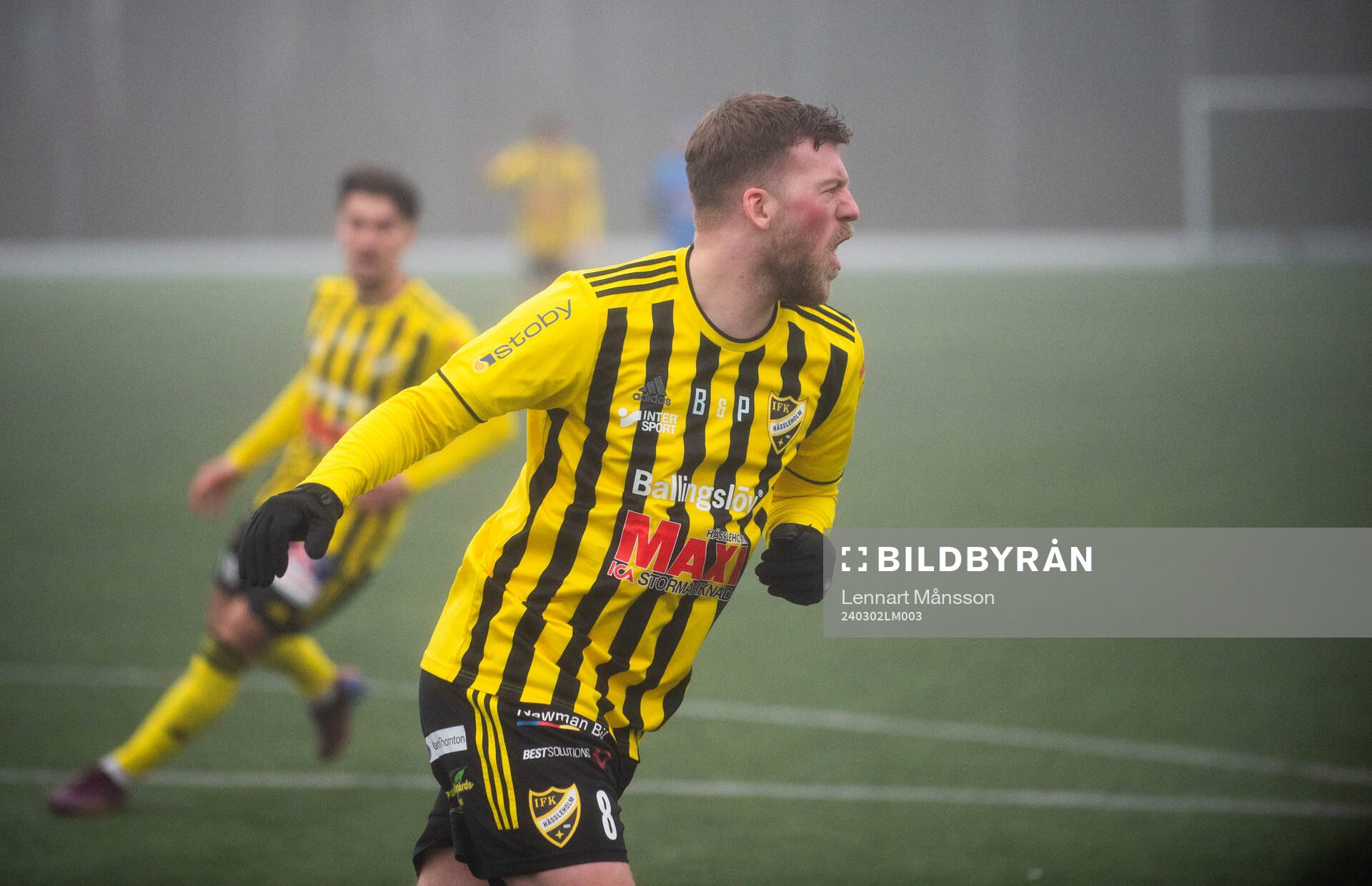 IFK Hässleholms Teddy Bergqvist har gjort 1-0. Teddy