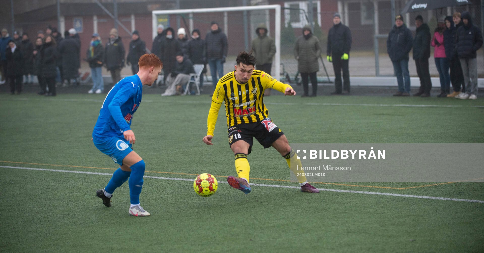 IFK Hässleholms Alen Zahirovic i träningsmatchen mellan IFK Hässleholm och Nosaby IF i Hässleholm 25 mars 2024.