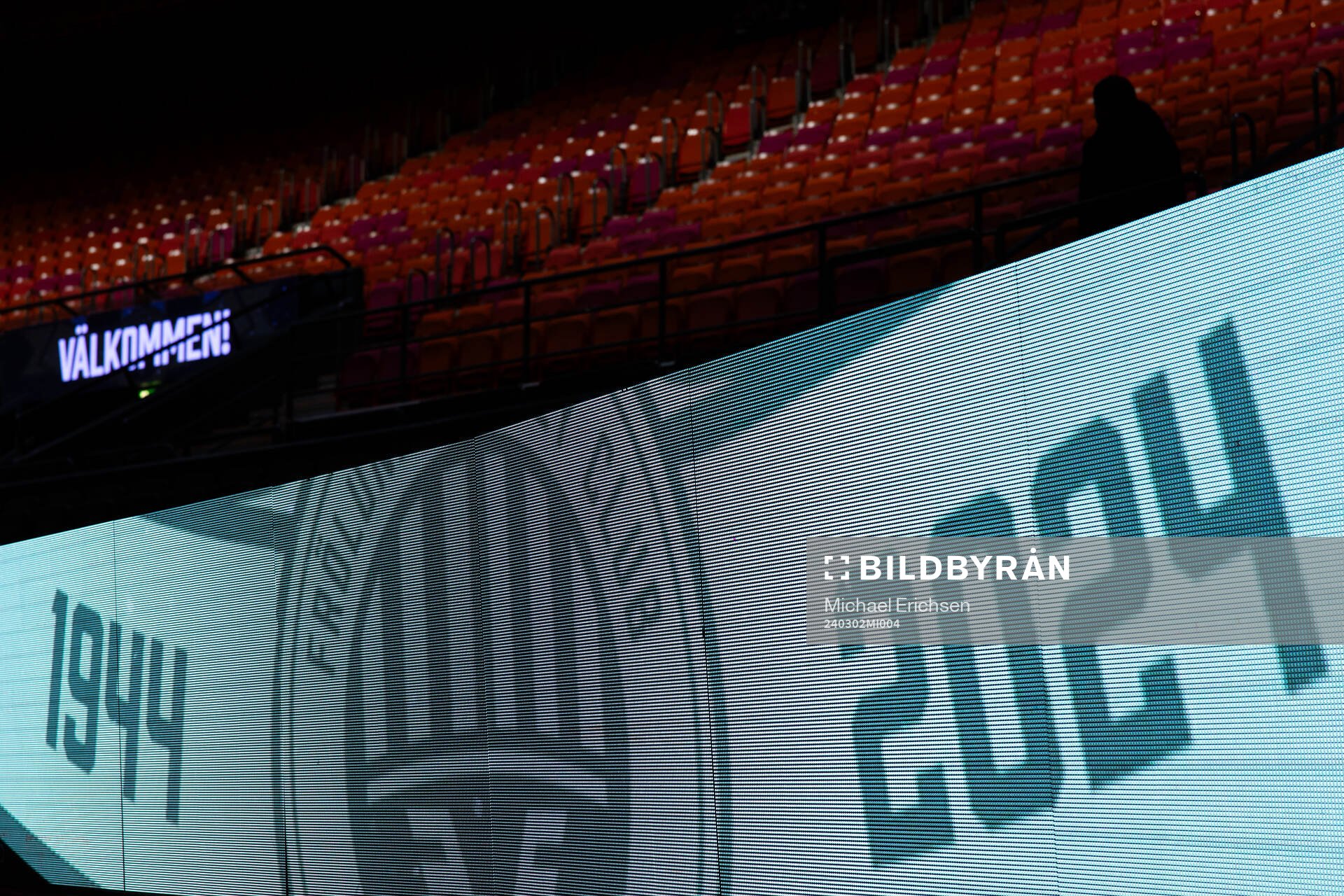 LED skärmar i Scandinavium med Frölundas 80 års jubileum