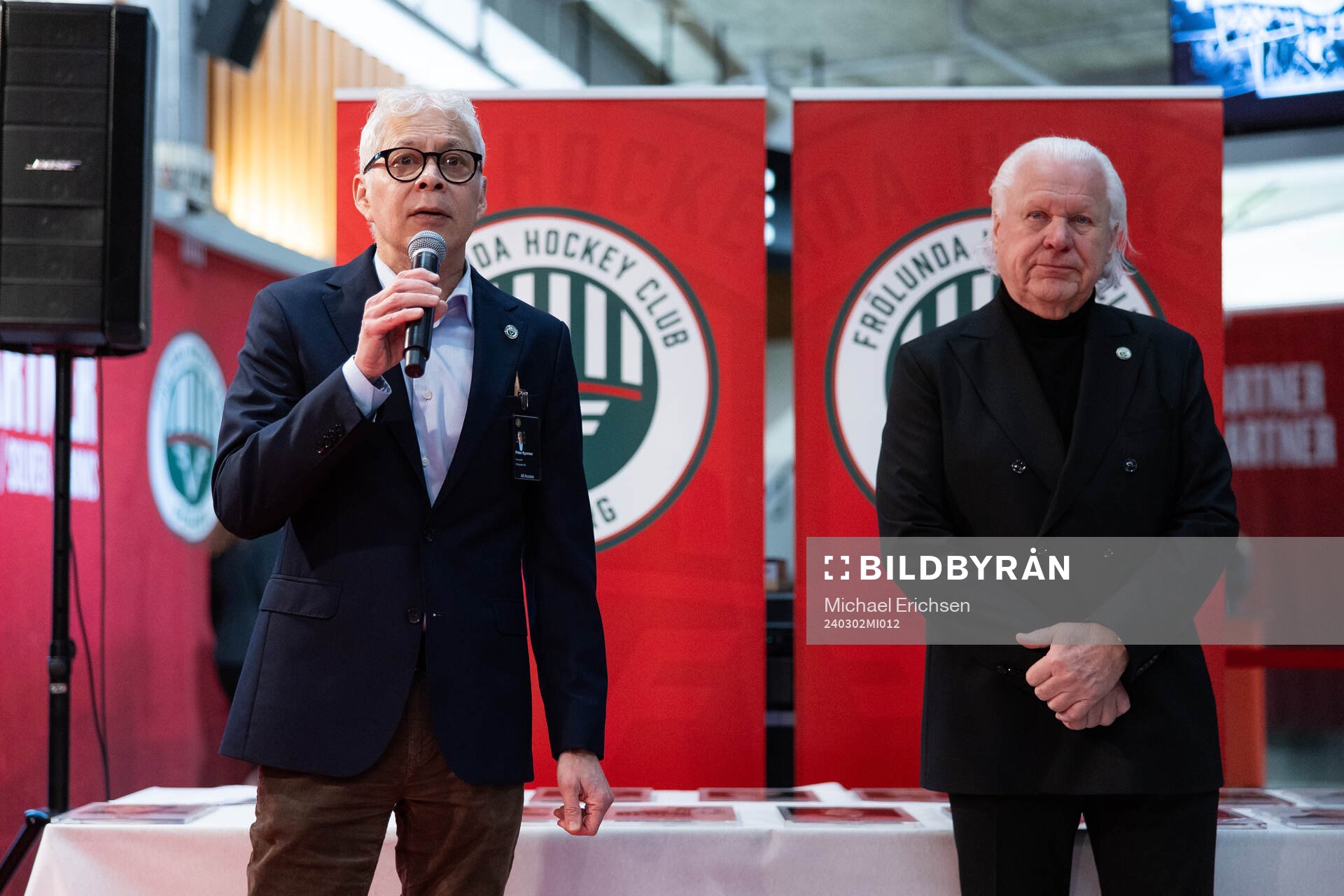 Frölundas presschef Peter Pettersson Kymmer och