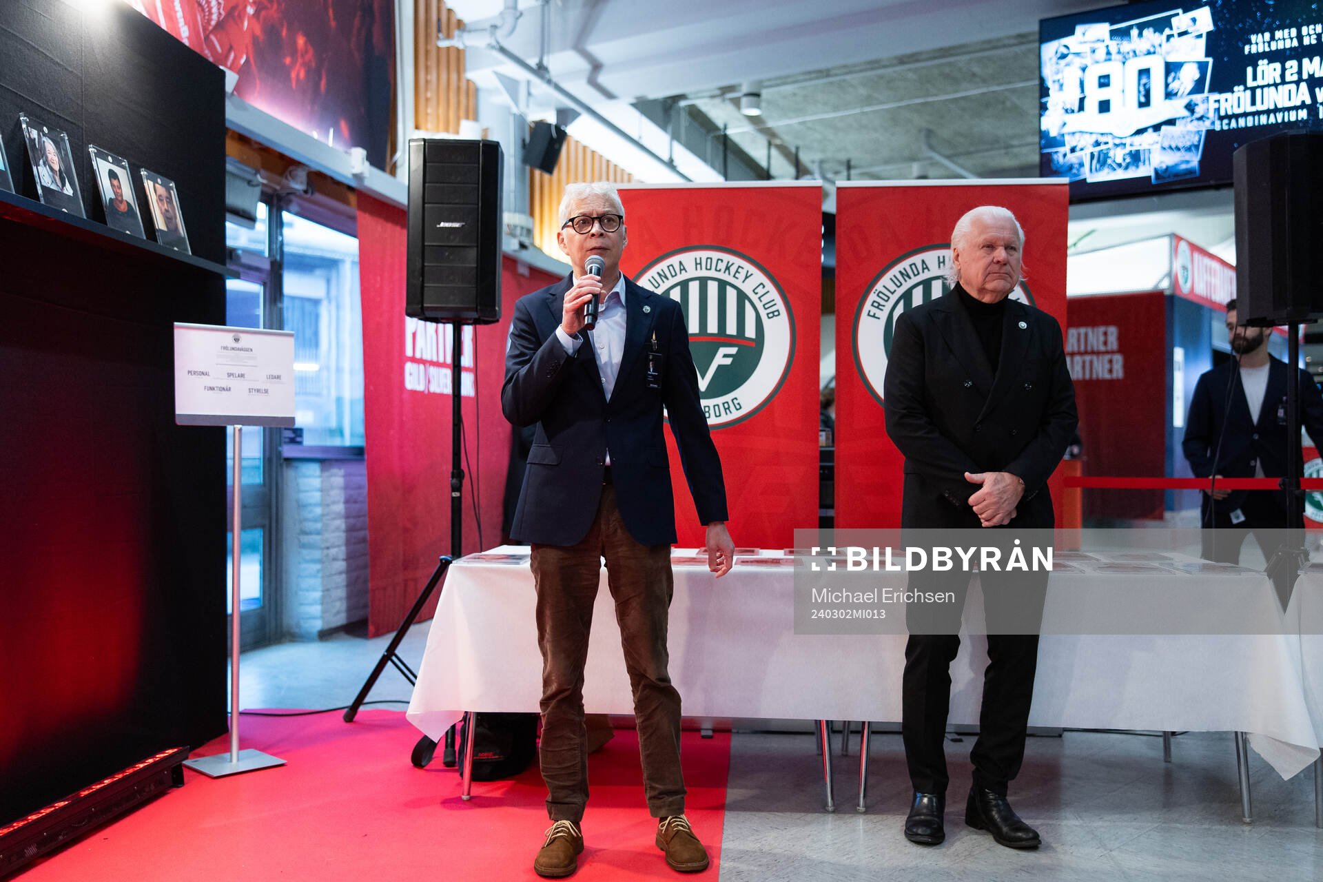 Frölundas presschef Peter Pettersson Kymmer och