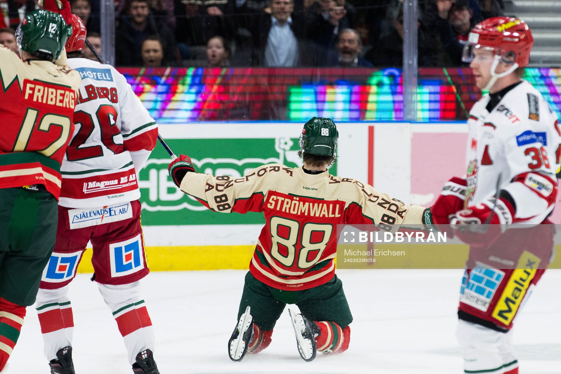 Frölundas Malte Strömwall jublar