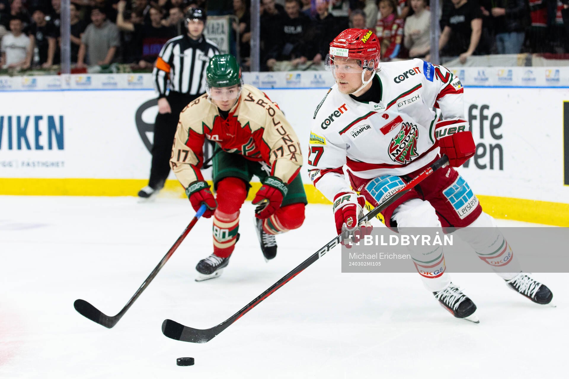 Frölundas Isac Born och MoDos Niklas Folin