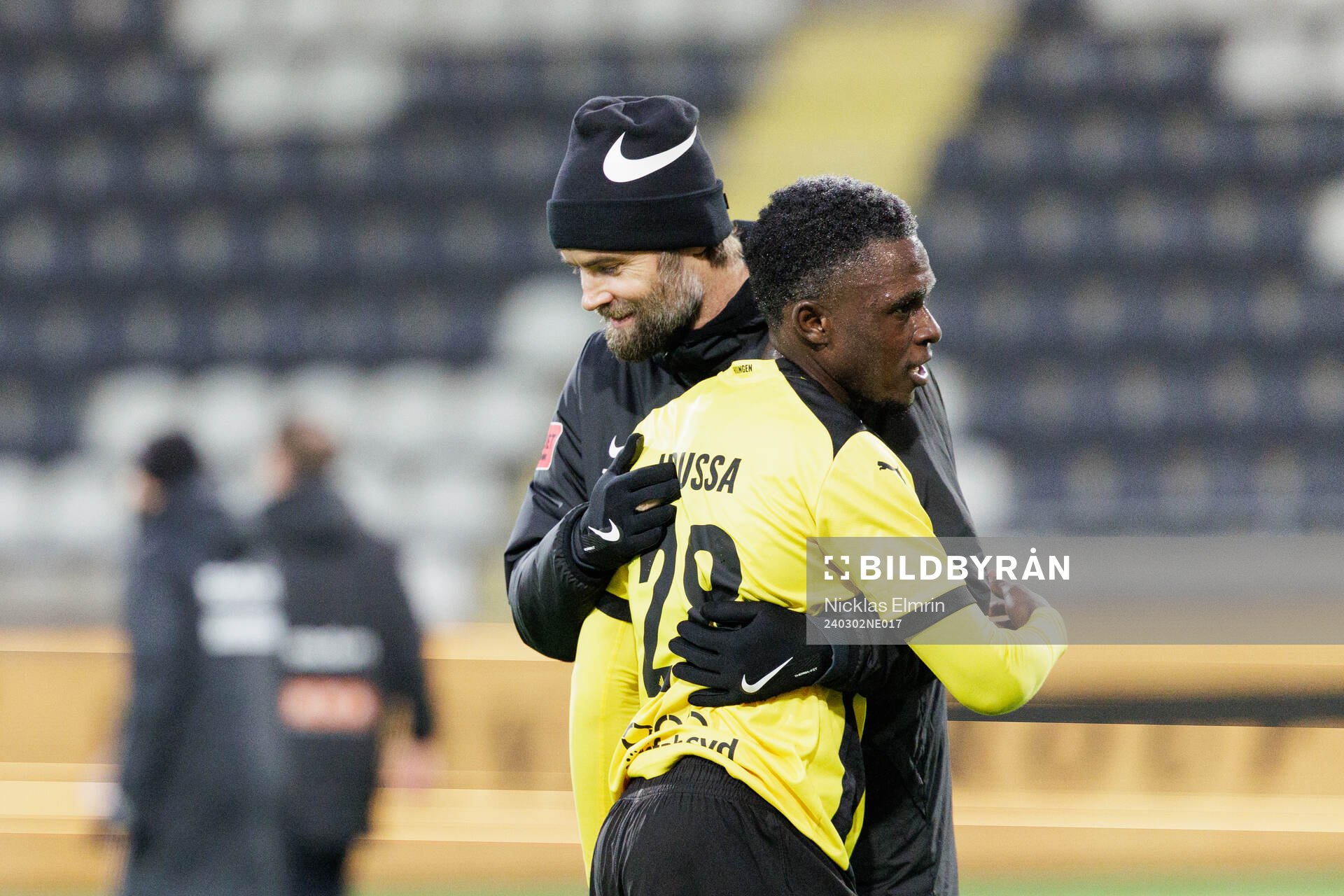 Brommapojkarnas tränare Olof Mellberg och BK Häckens