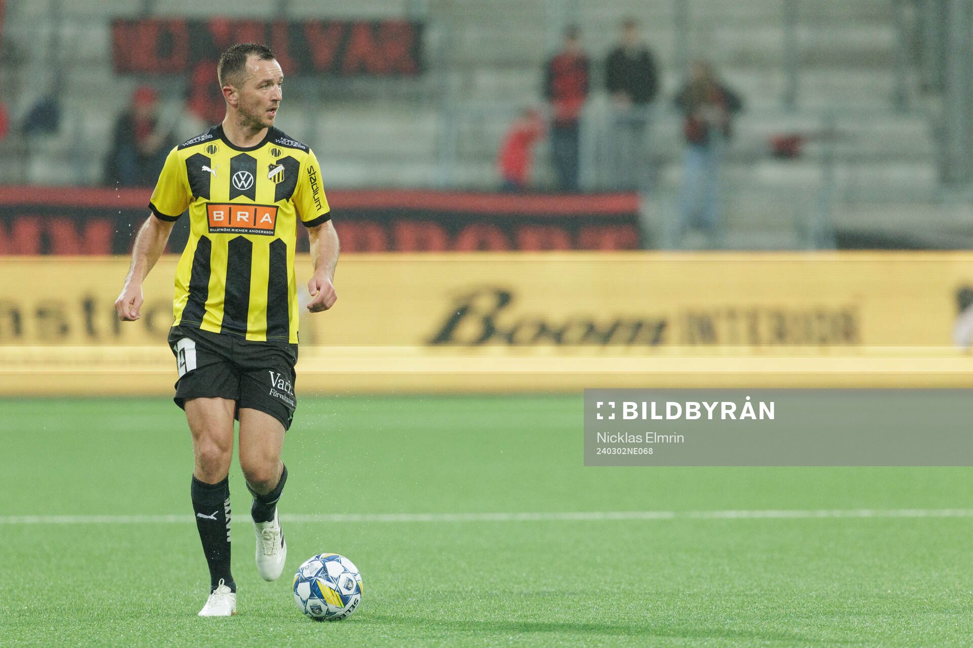 BK Häckens Even Hovland under fotbollsmatchen i Svenska Cupen mellan BK Häcken och Brommapojkarna den 2 mars 2024 i Göteborg. 