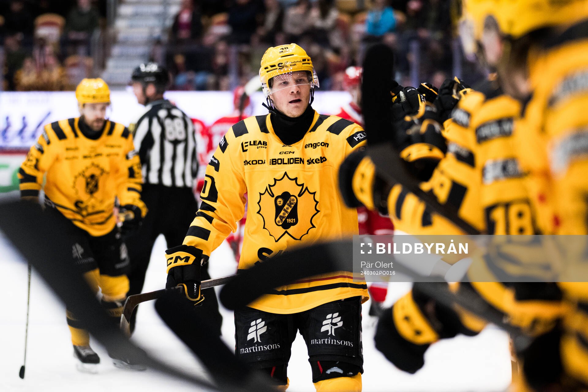 Skellefteås Anton Heikkinen jublar