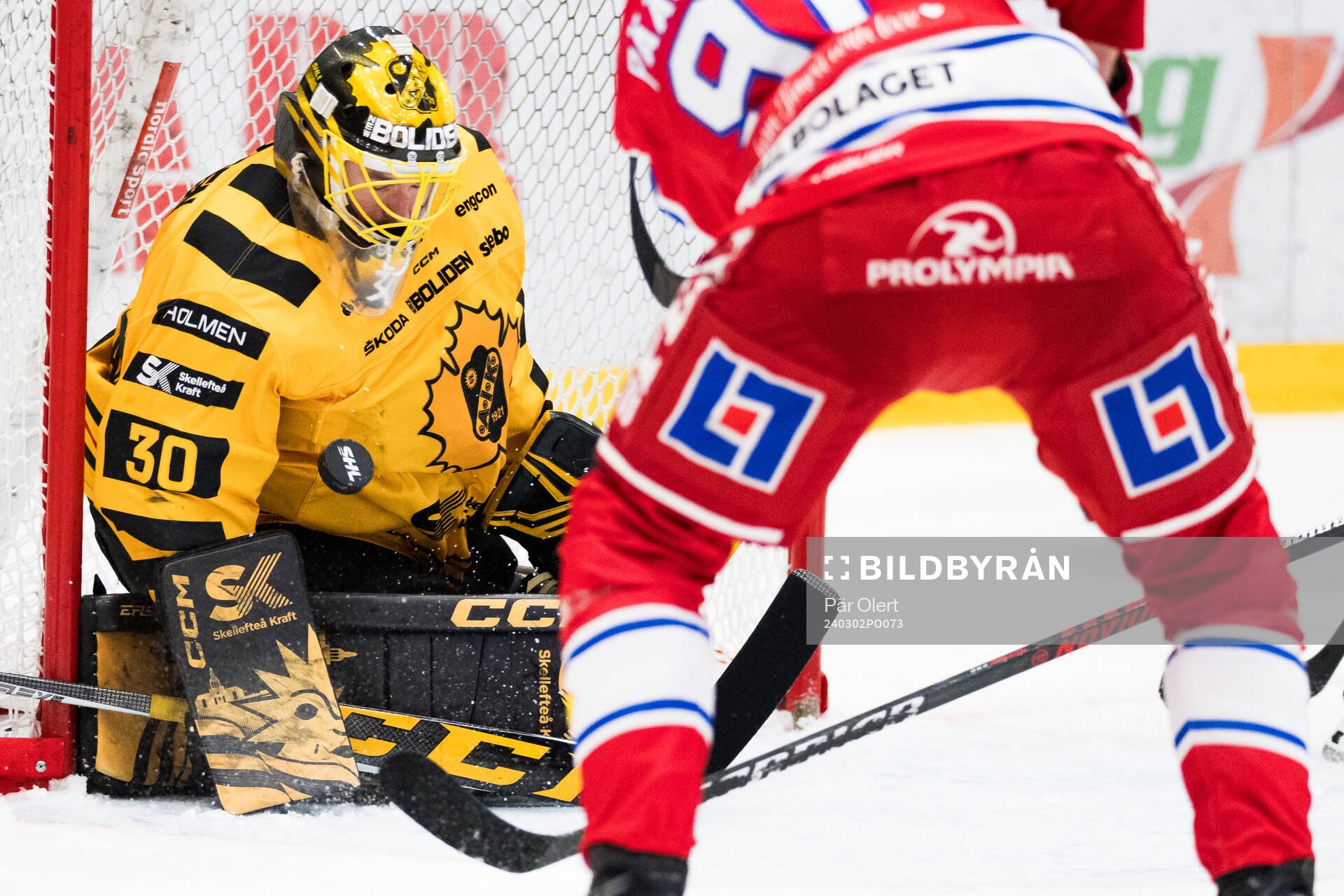 Skellefteås målvakt Gustaf Lindvall och Timrås Magnus