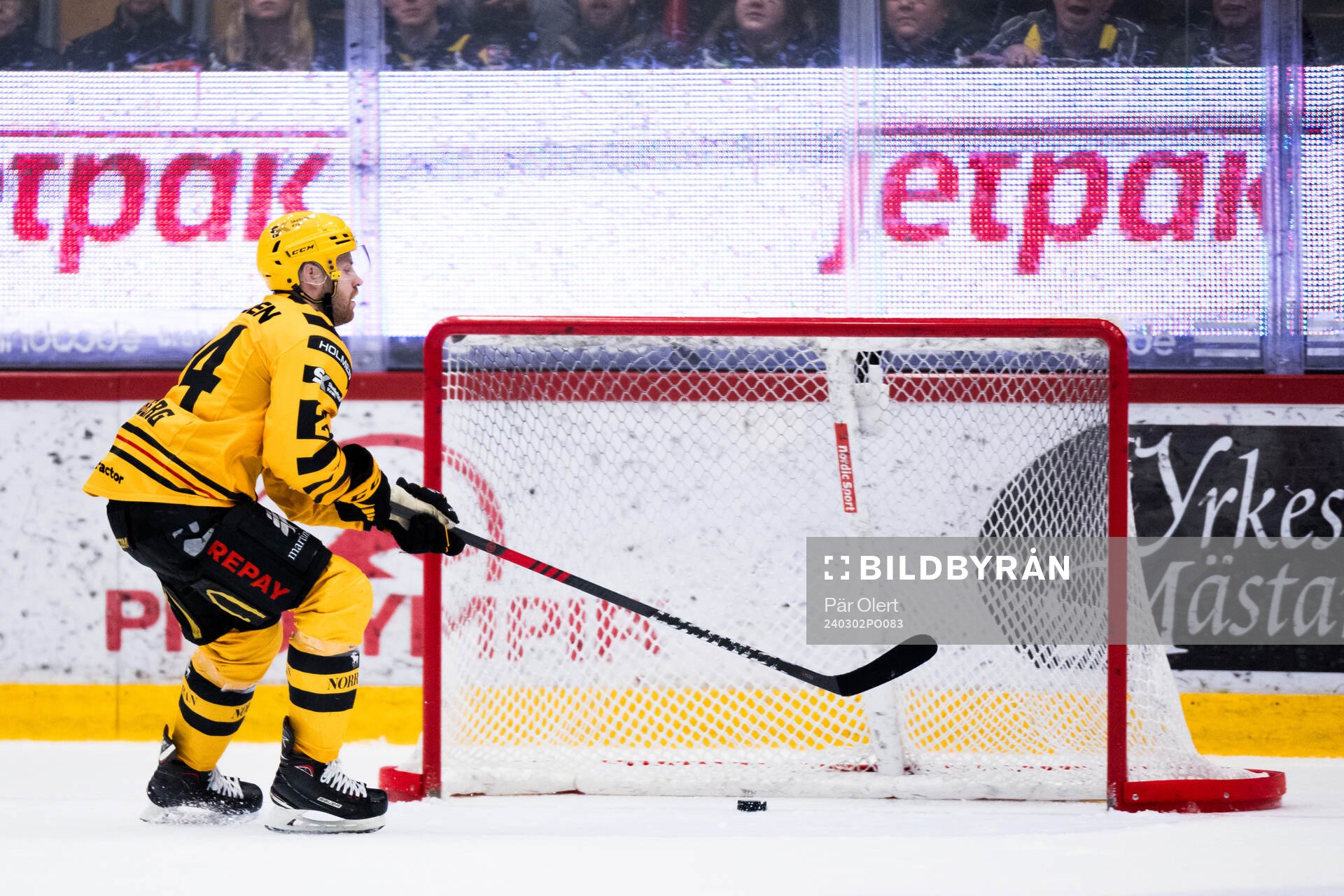 Skellefteås Oscar Lindberg gör 3-5 målet i tom kasse