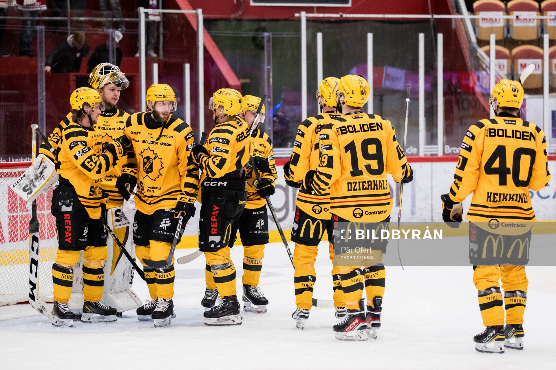 Skellefteås spelare jublar