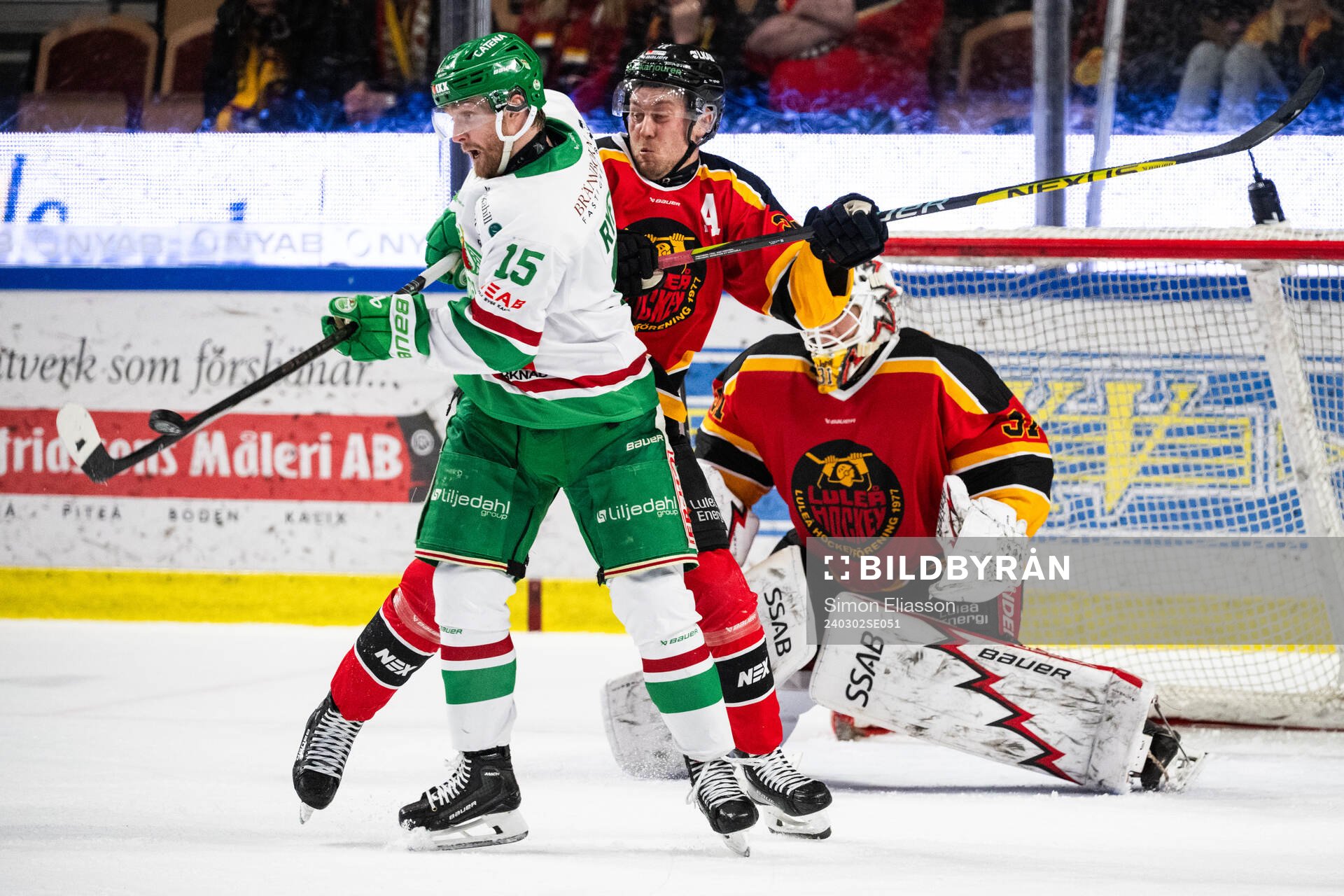 Rögles Simon Ryfors och Luleås Juhani Tyrväinen