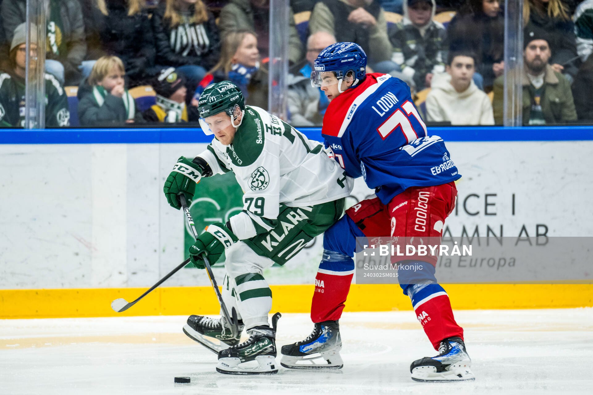 Färjestads Patrik Lundh och Oskarshamns Viktor Lodin