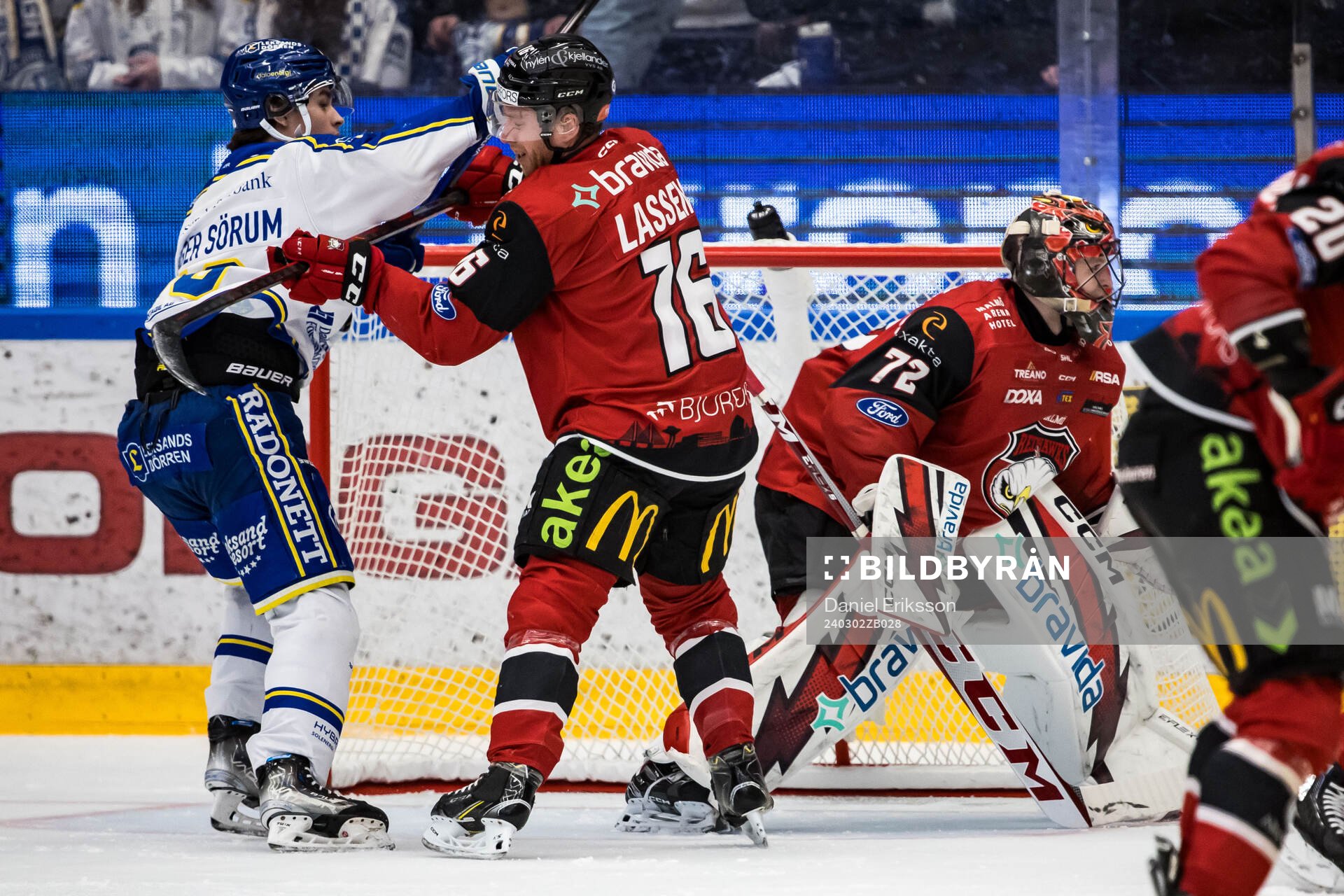 Leksands Felix Unger Sörum och Malmö Redhawks Matias
