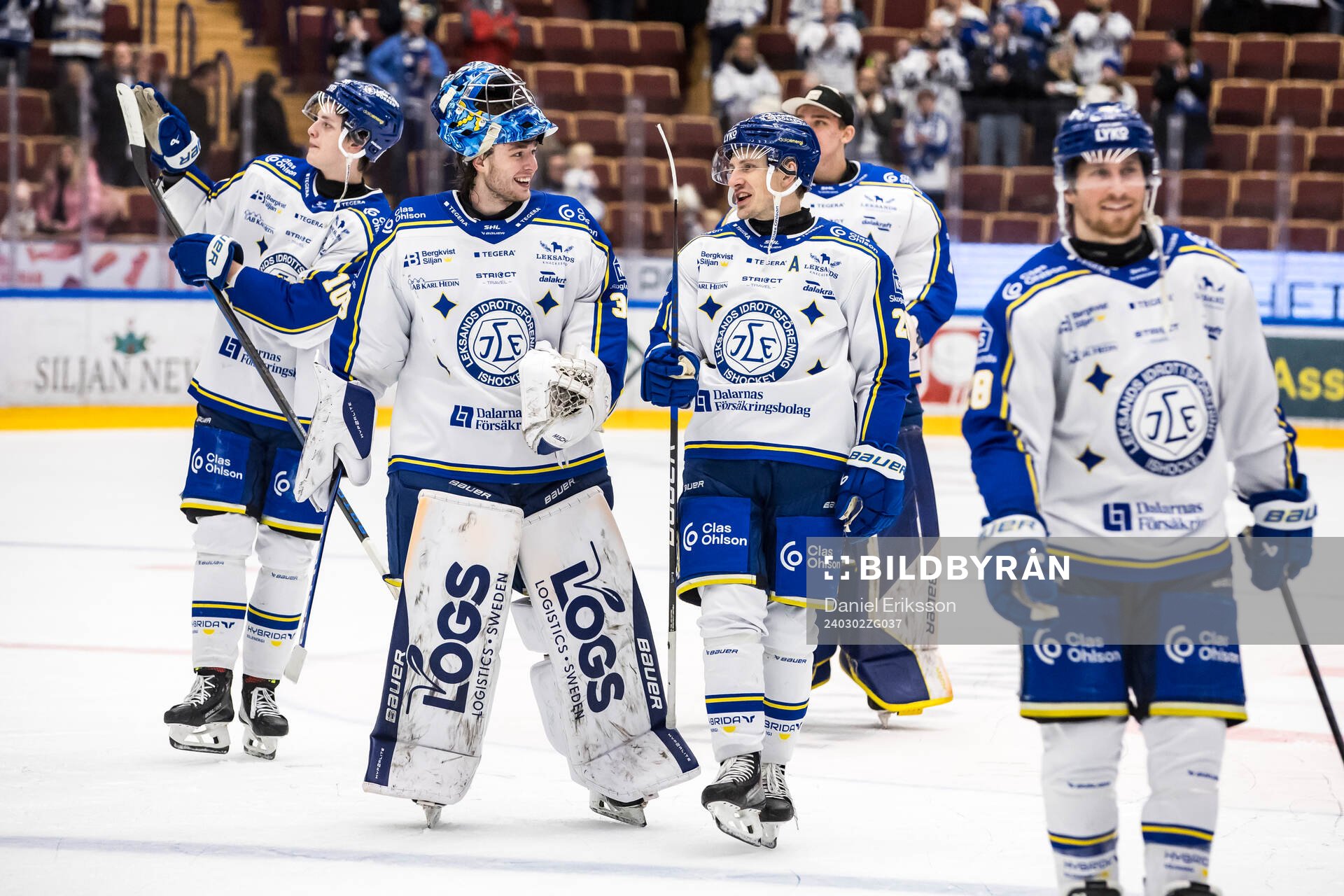 Leksands målvakt Filip Larsson och Leksands Patrik Norén