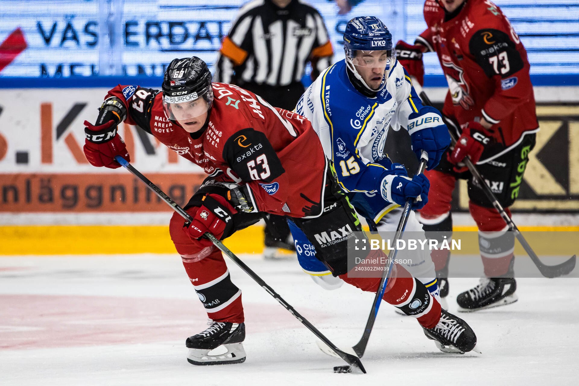 Malmö Redhawks Fredrik Händemark och Leksands Max