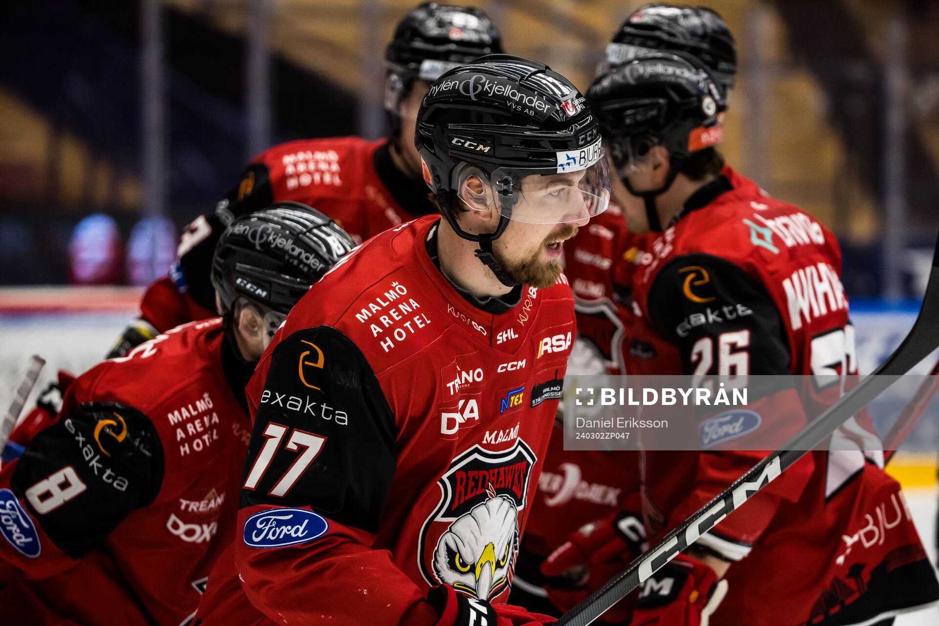 Malmö Redhawks Johan Ivarsson jublar